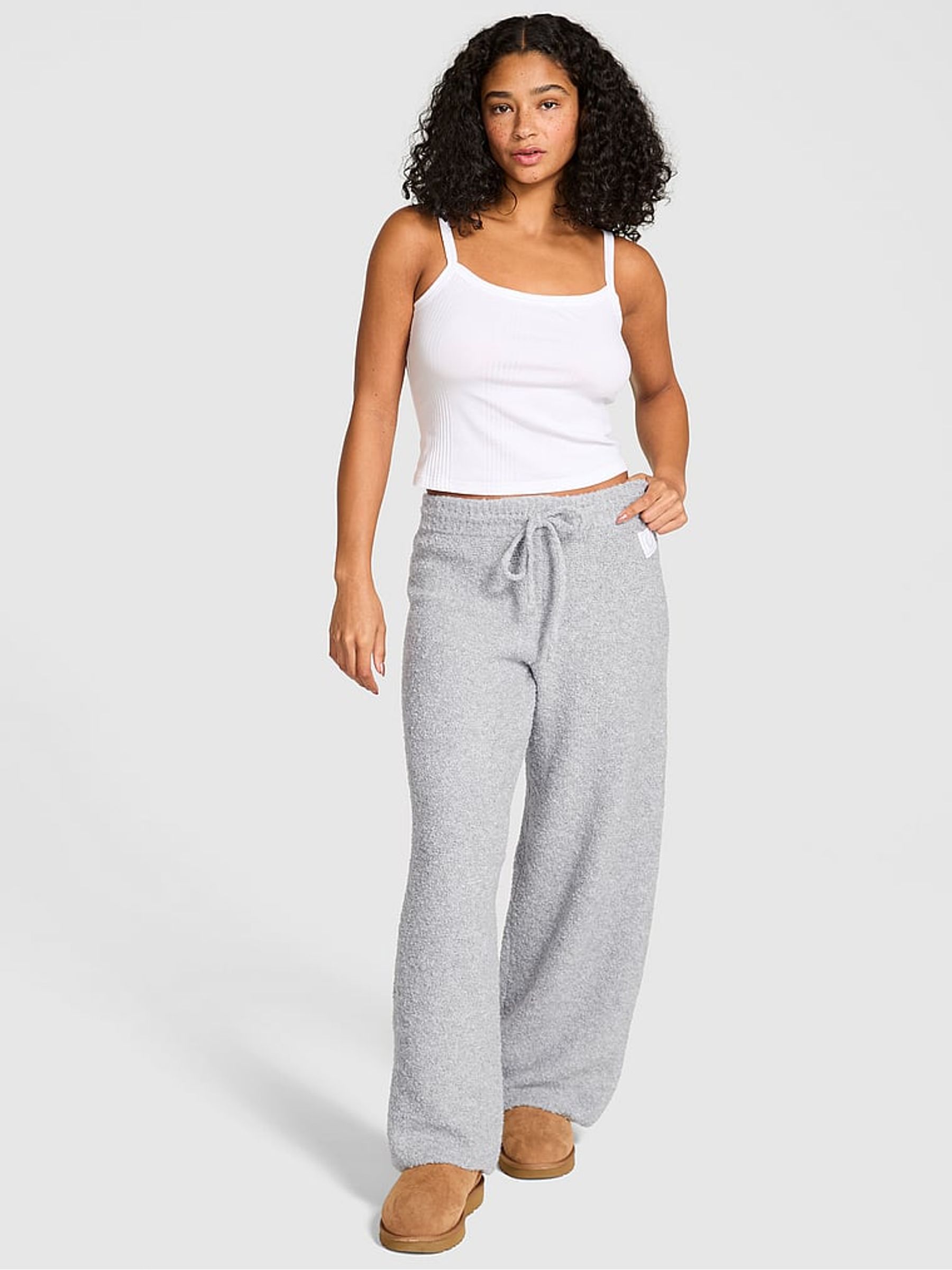 Medium Heather Grey Knitted Joggers - Image 1 of 3