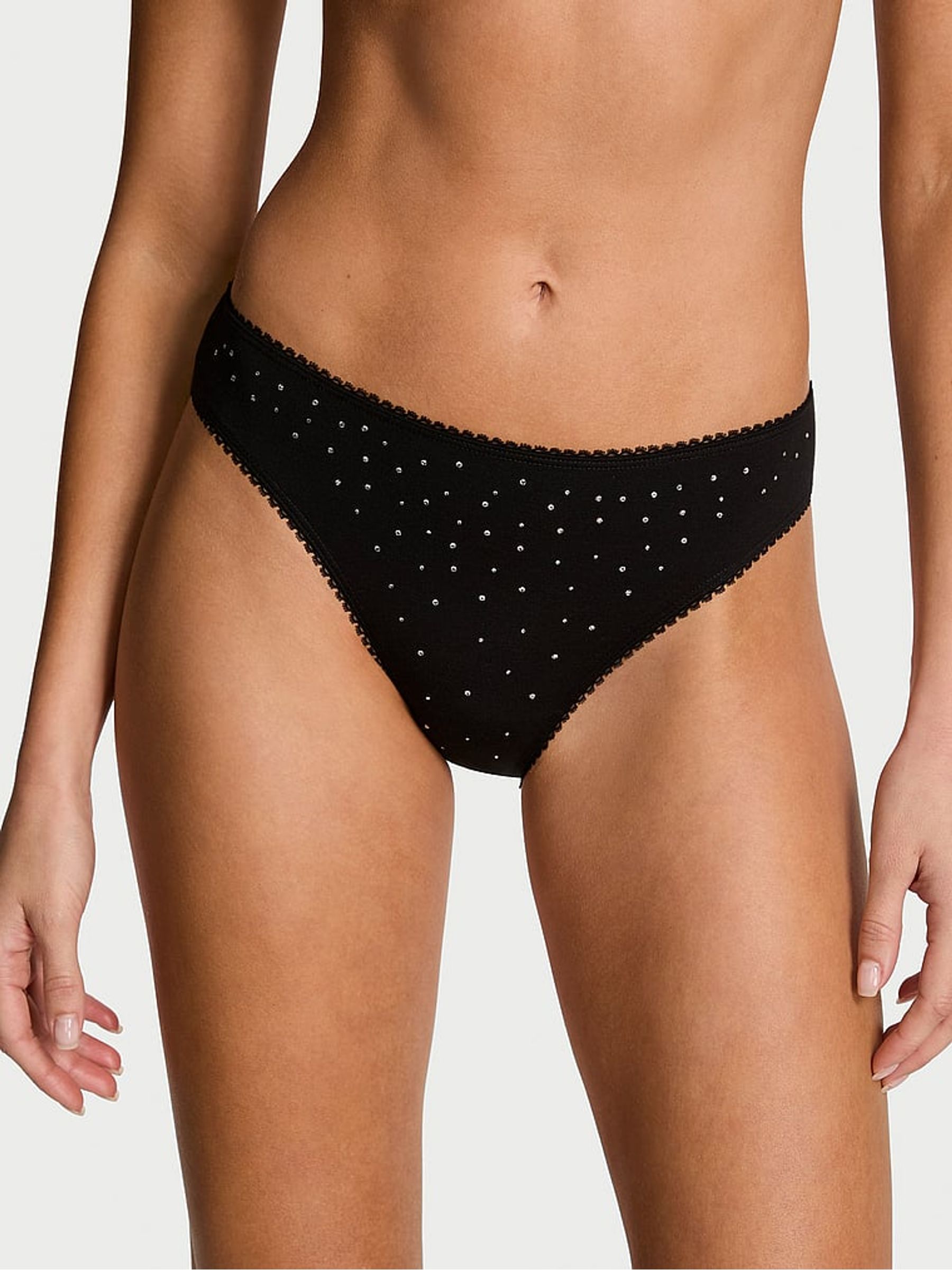 Black Bikini Sparkle Knickers - Image 1 of 2