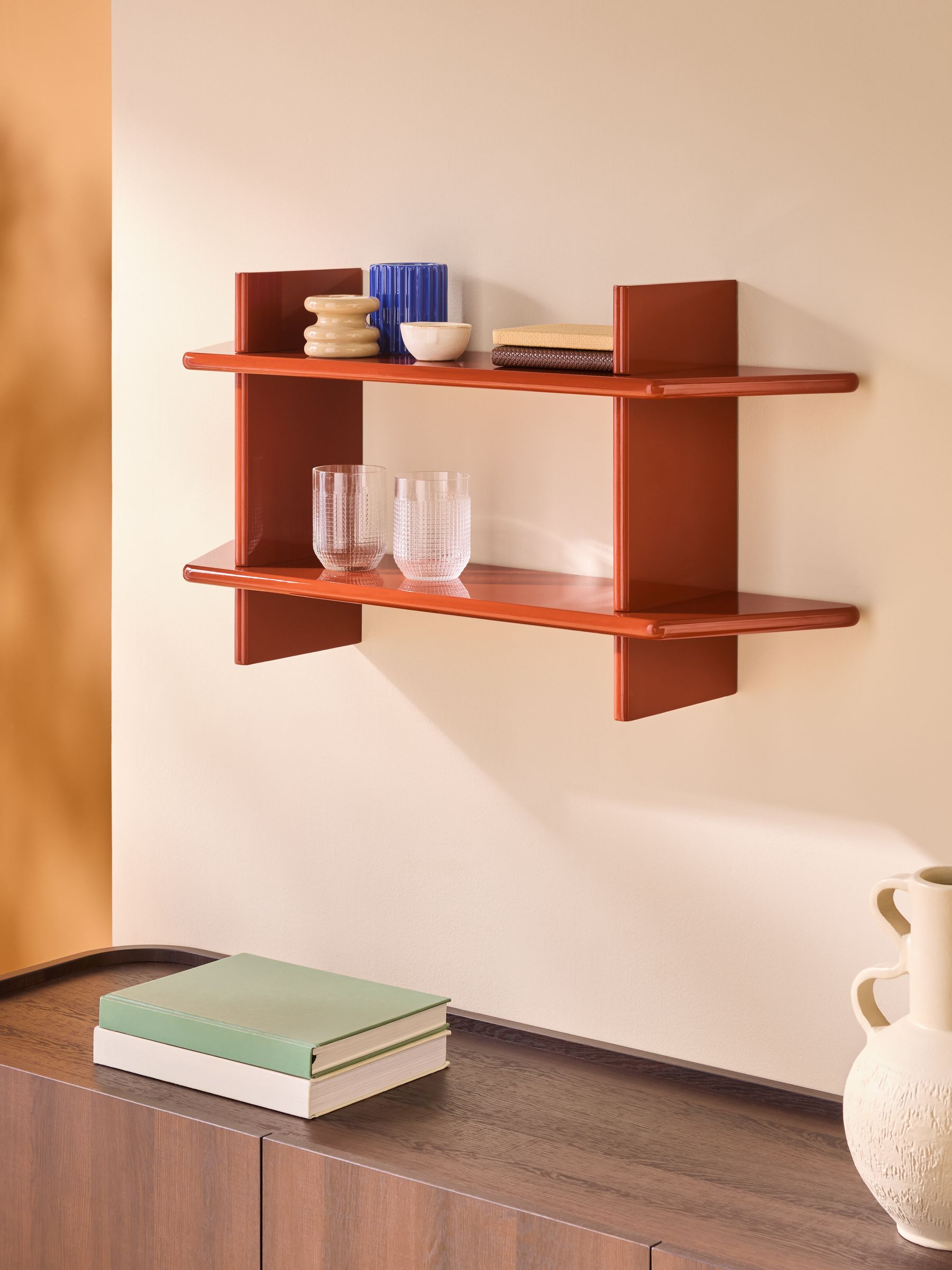 Ingrid Shelf in Orange - Image 1 of 5 Ingrid Shelf in Orange - Image 1 of 5