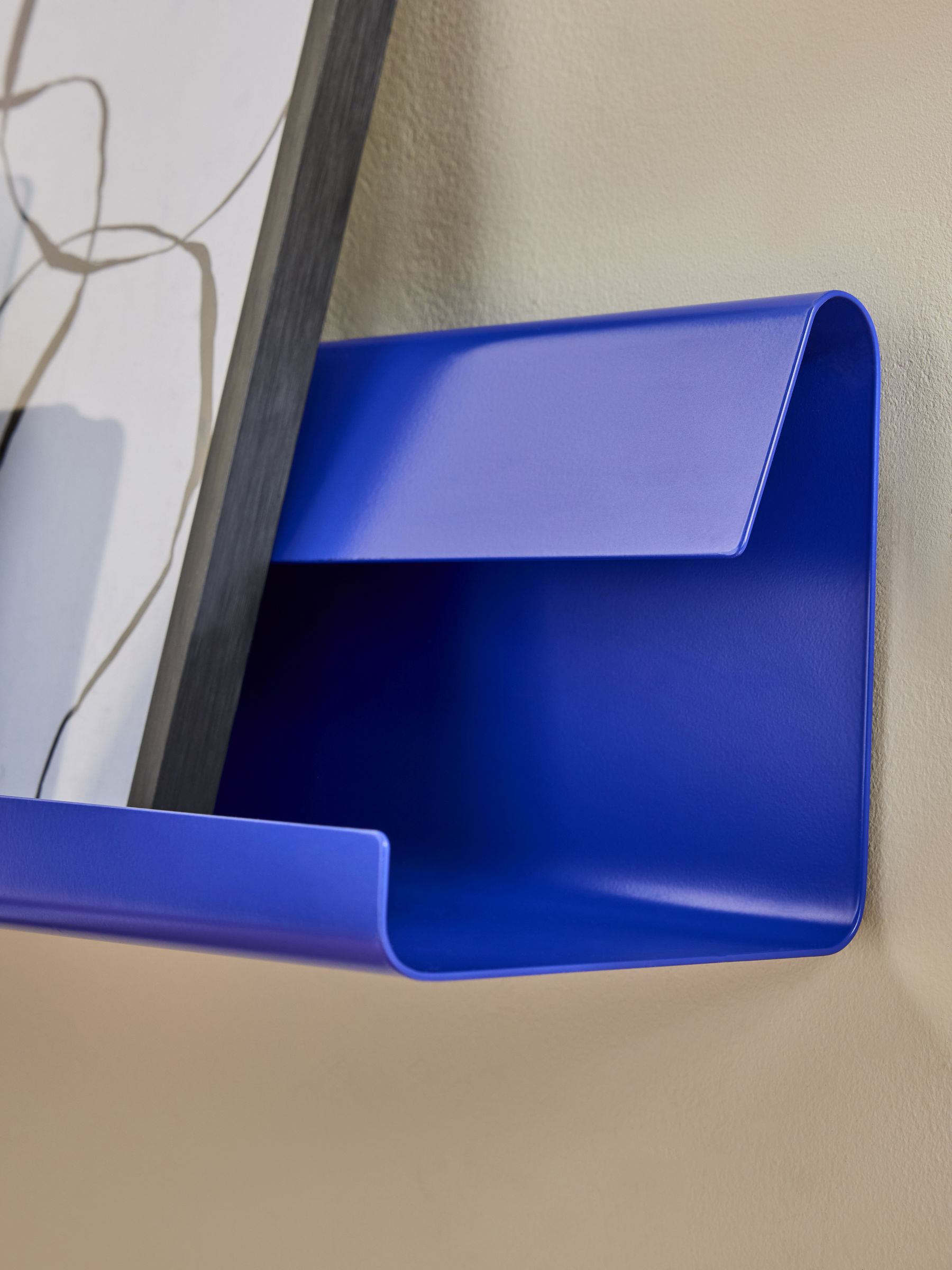 Wesley Metal Display Wall Shelf in Cobalt Blue - Image 2 of 4