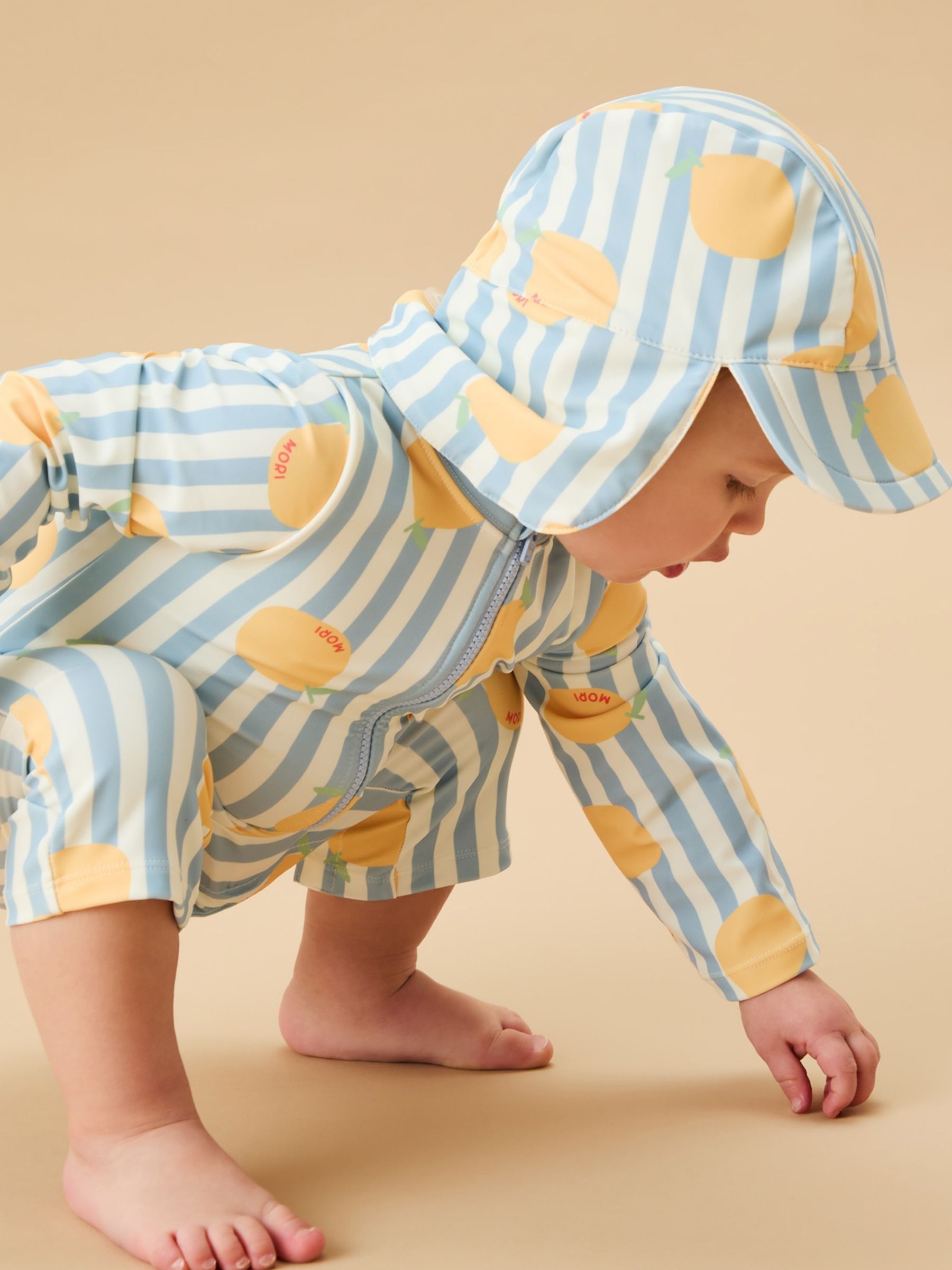 MORI Blue Stripe UPF 50 Swimsuit - Image 3 of 6