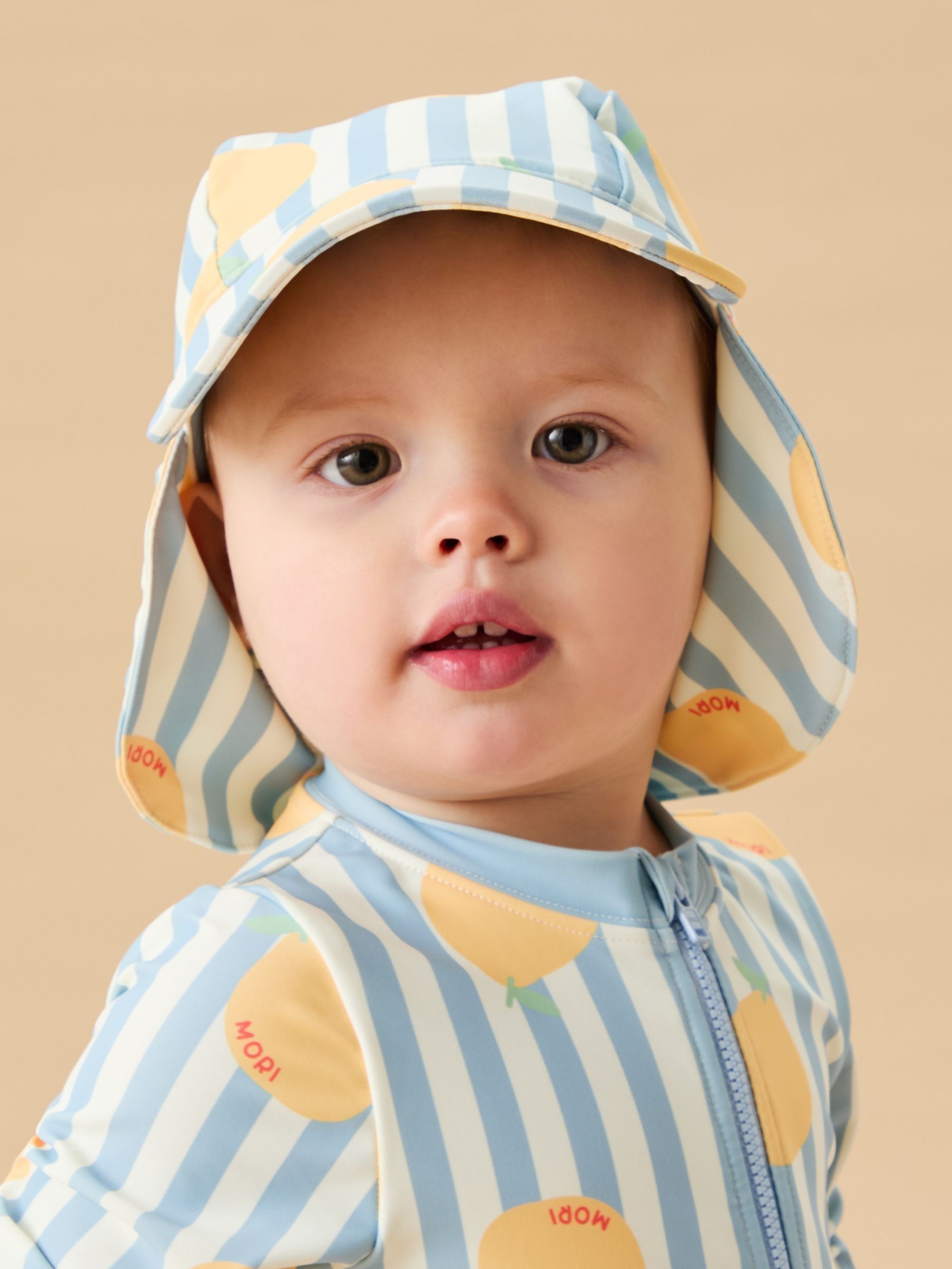 MORI Blue Stripe Sunsafe Swim Hat - Image 1 of 4