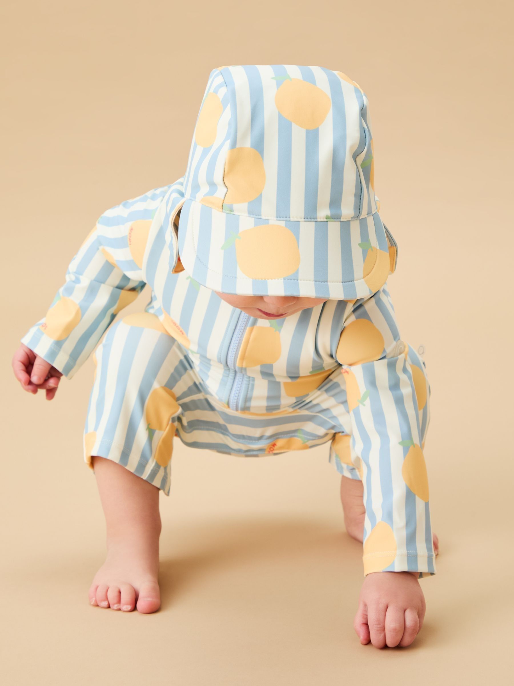 MORI Blue Stripe Sunsafe Swim Hat - Image 2 of 4