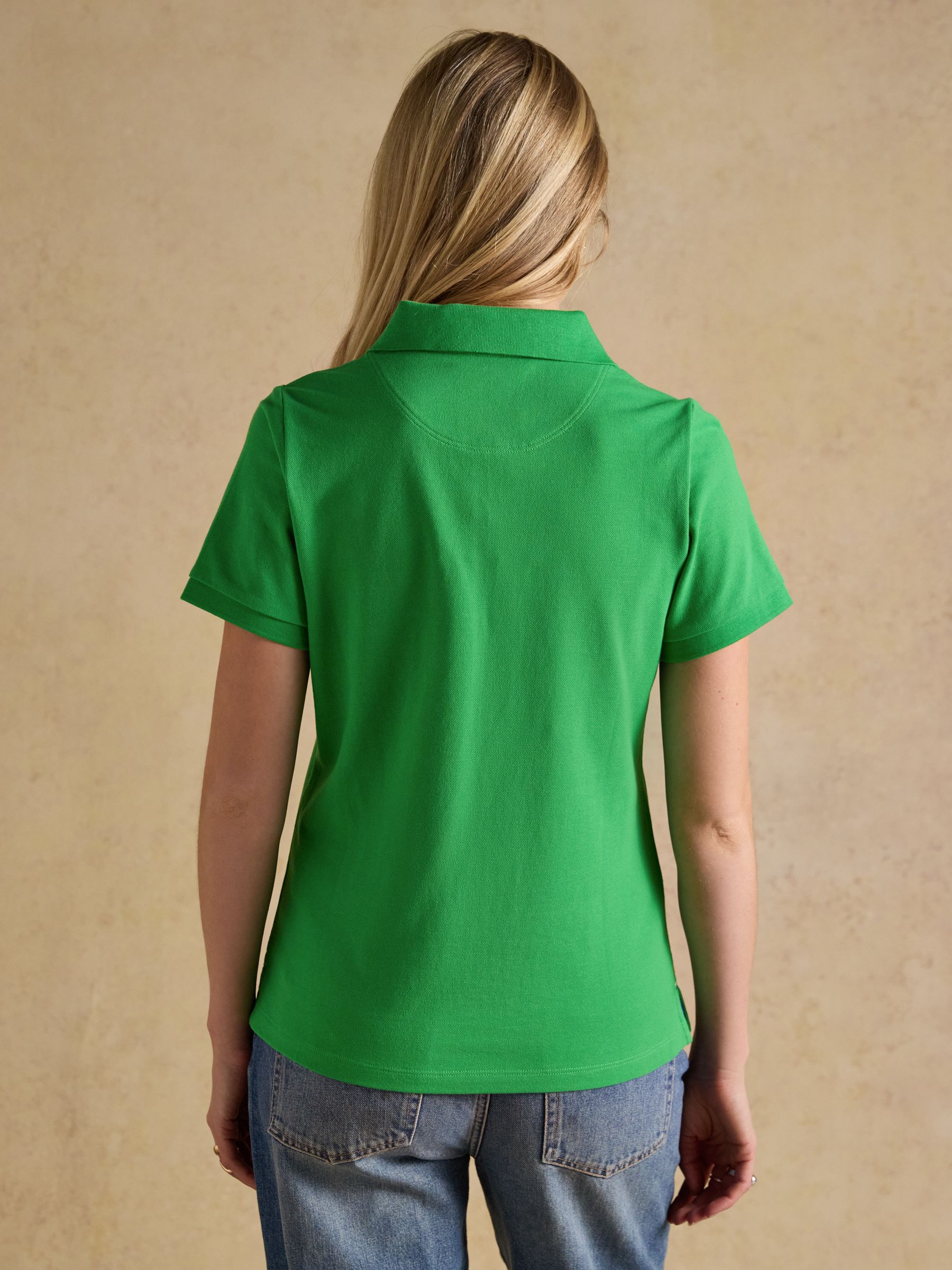 Woody Green Cotton Pique Short Sleeve Polo Shirt - Image 2 of 10 Woody Green Cotton Pique Short Sleeve Polo Shirt - Image 2 of 10
