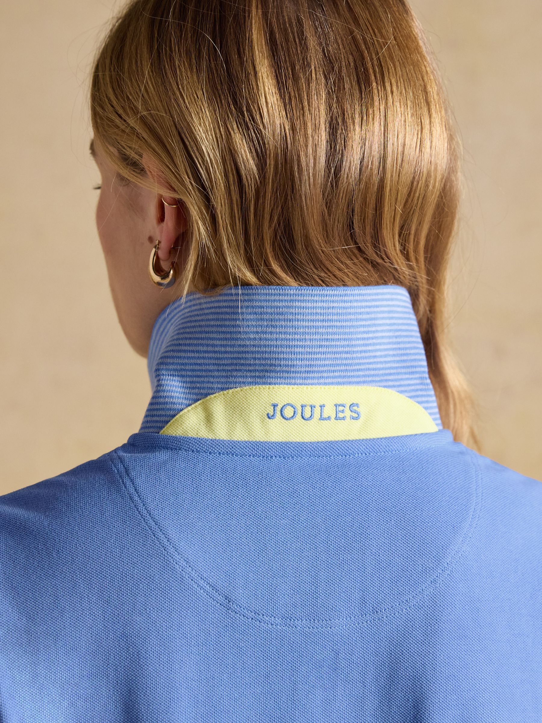 Woody Blue Cotton Pique Short Sleeve Polo Shirt - Image 7 of 8