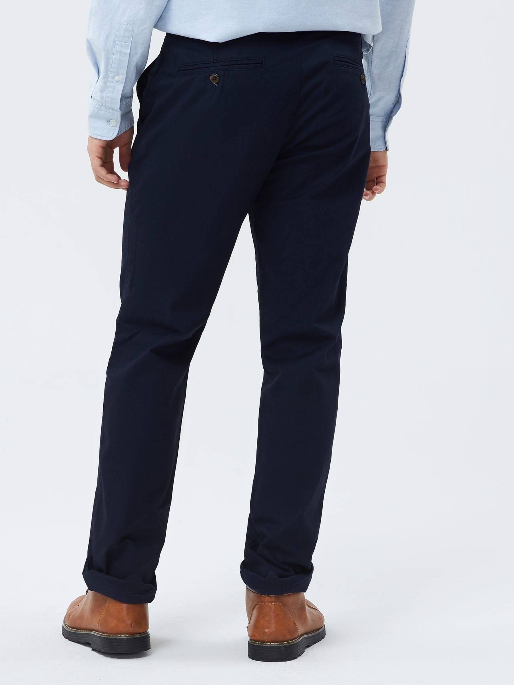 Navy Blue Essential Chinos in Straight Fit with - Image 2 of 9