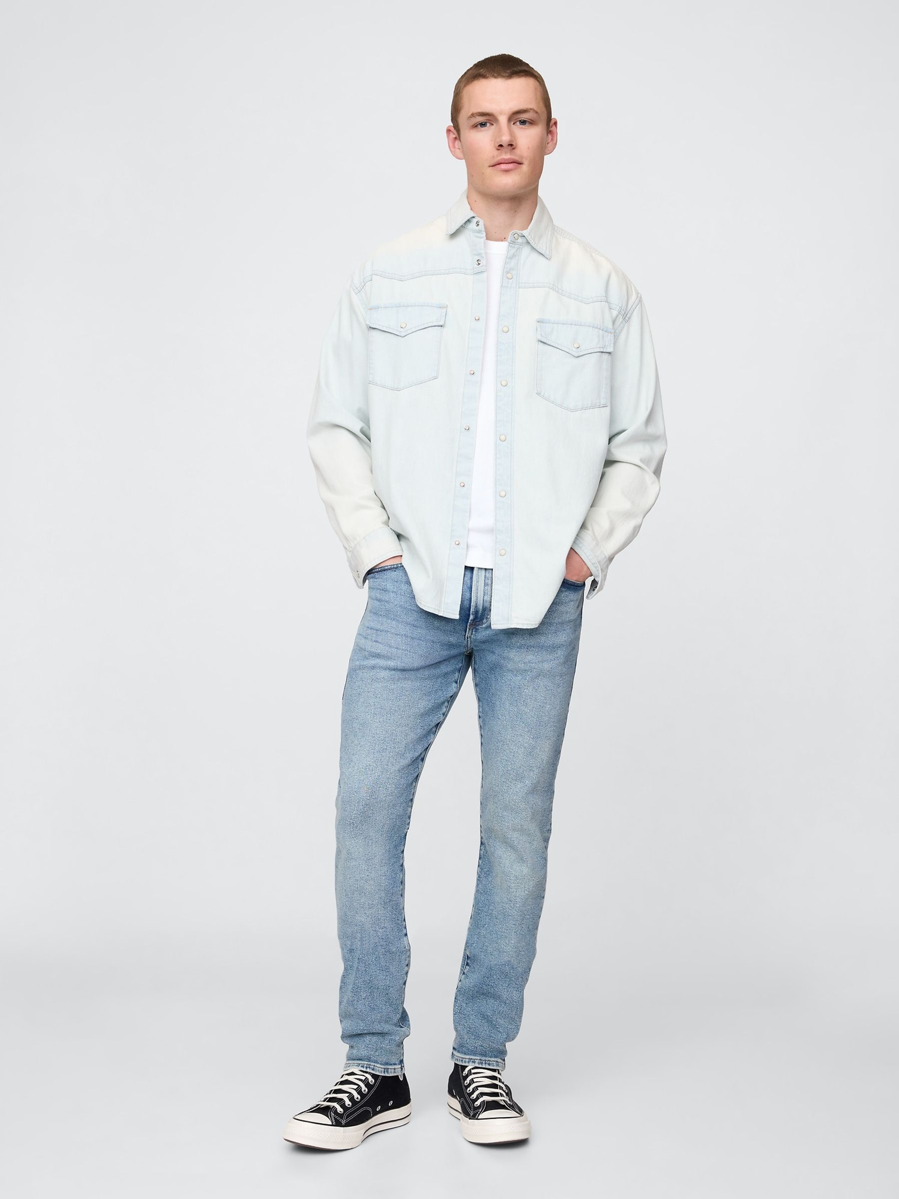 Light Wash Blue Skinny Jeans - Image 4 of 6