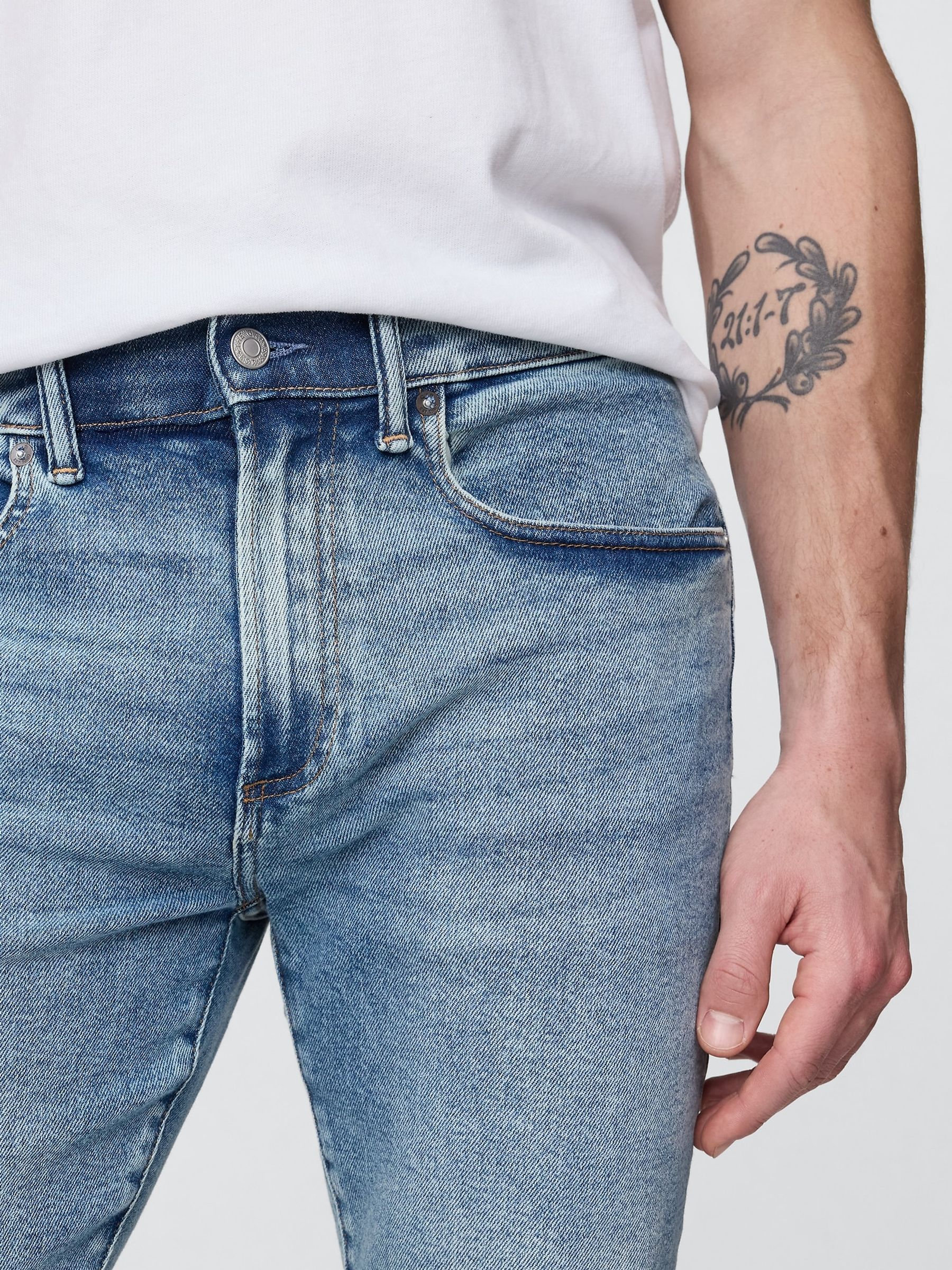 Light Wash Blue Skinny Jeans - Image 5 of 6