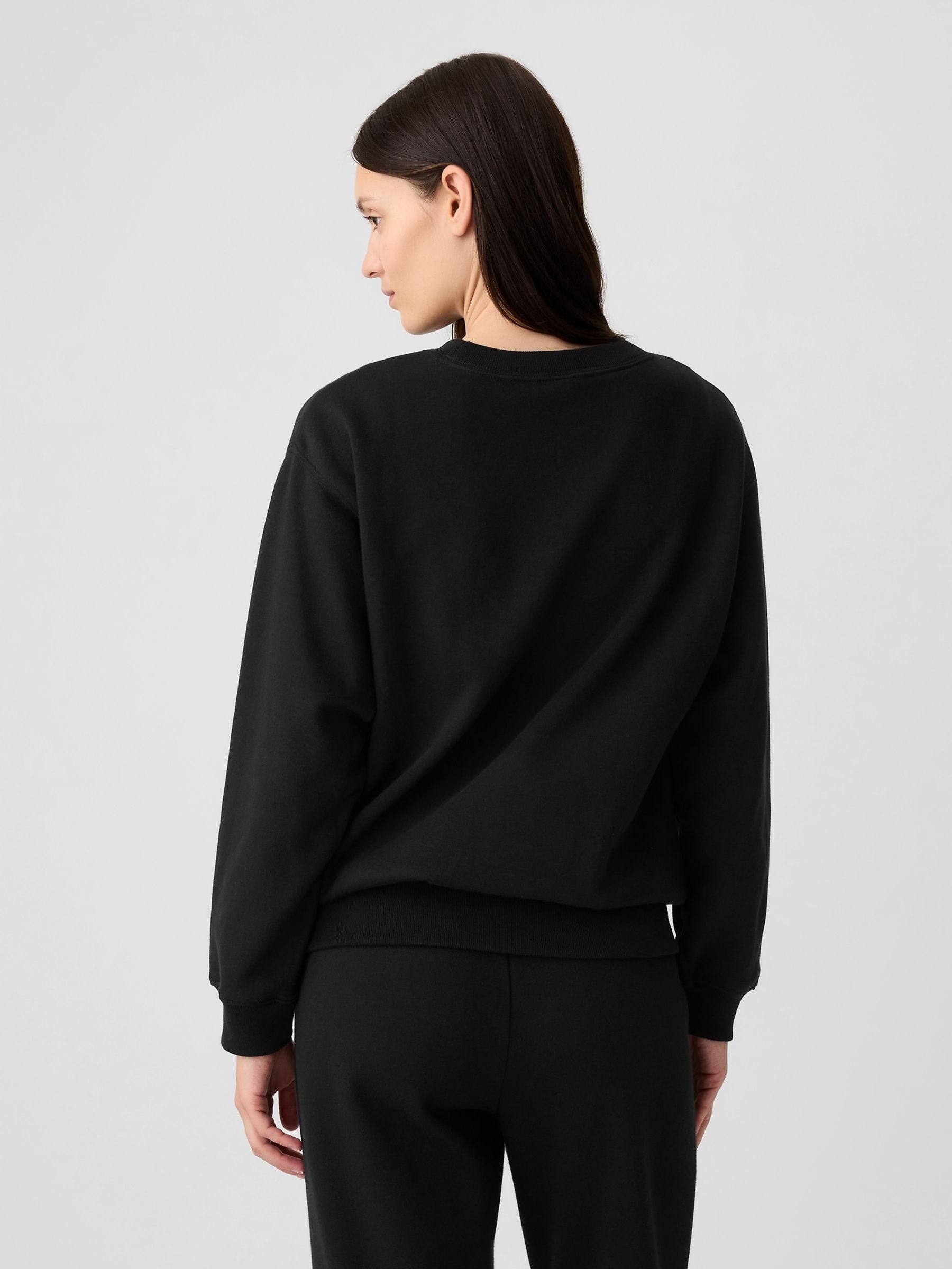 Black Logo Fleece Jumper - Image 2 of 5
