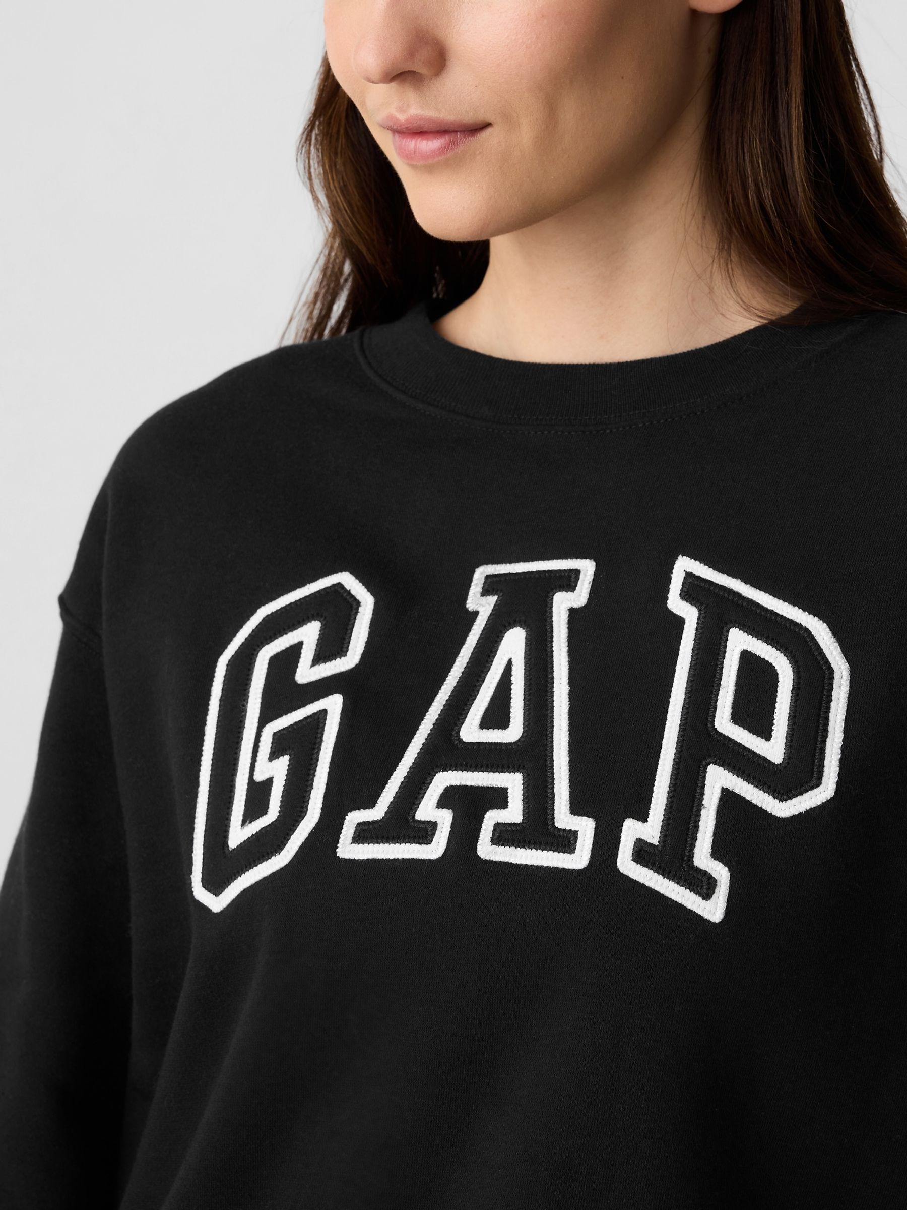 Black Logo Fleece Jumper - Image 4 of 5