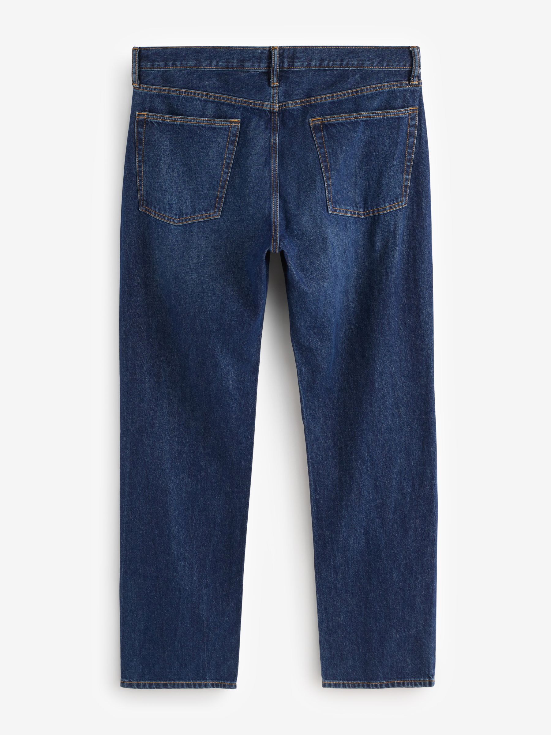 Dark Wash Blue Straight Fit Stretch Jeans - Image 4 of 5
