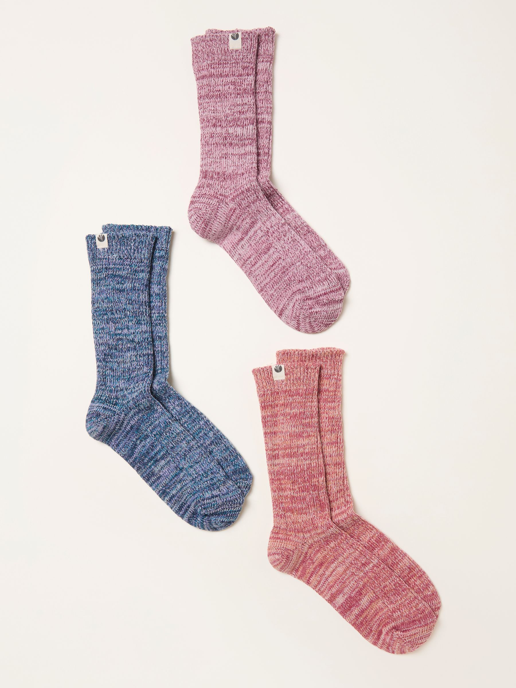 Purple 3 Pairs of Boot Socks - Image 2 of 2 Purple 3 Pairs of Boot Socks - Image 2 of 2