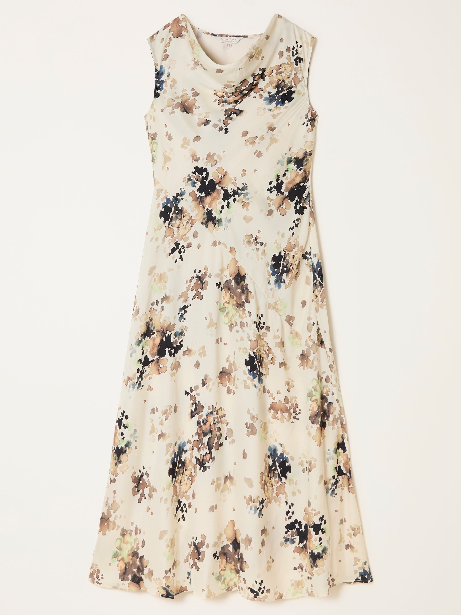 Liza Ivory Floral Cowl Neck Dress - Image 5 of 5 Liza Ivory Floral Cowl Neck Dress - Image 5 of 5