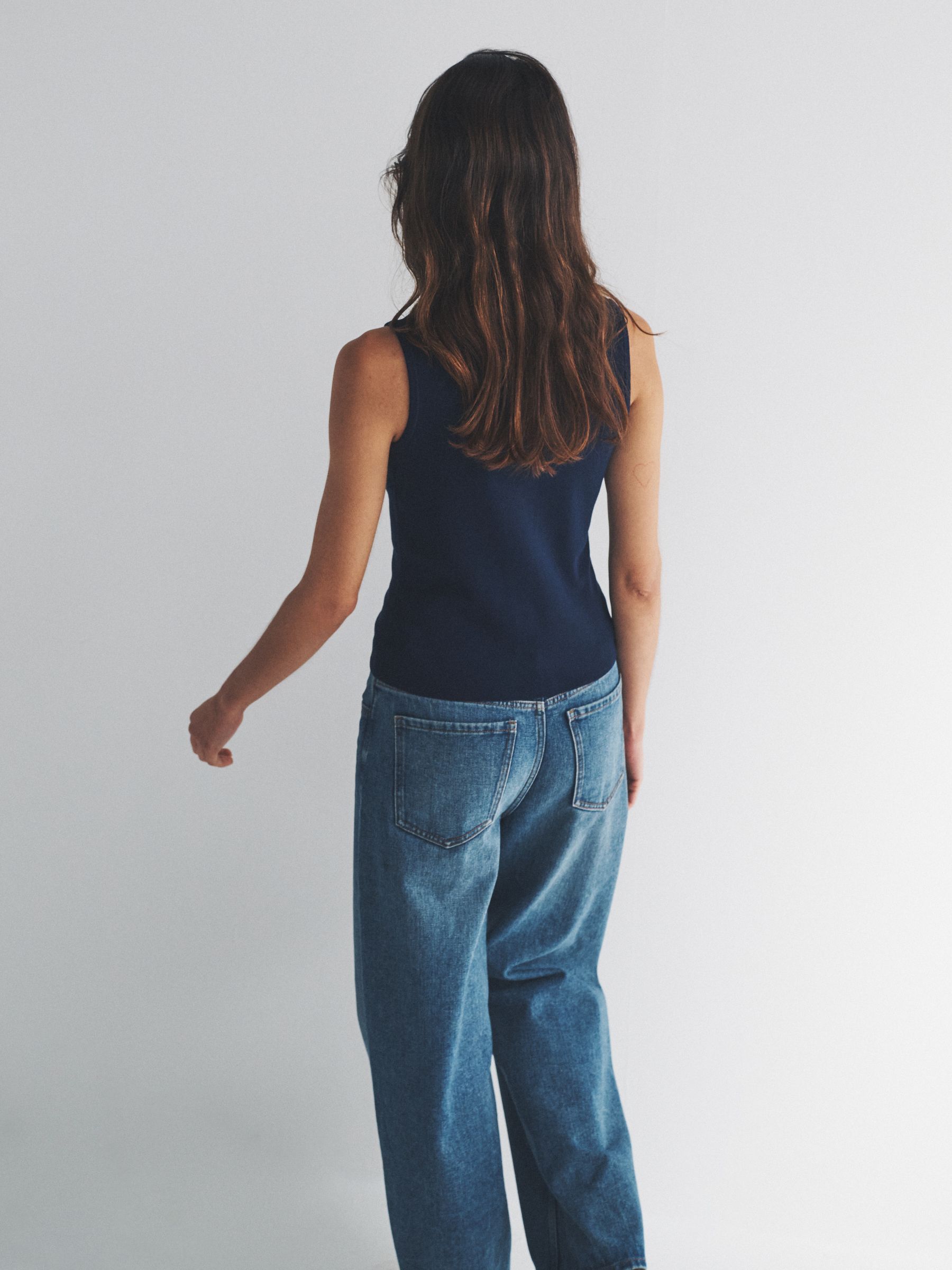 Navy Blue/Ecru 2 Pack Knitted Gold Button Vests - Image 3 of 6