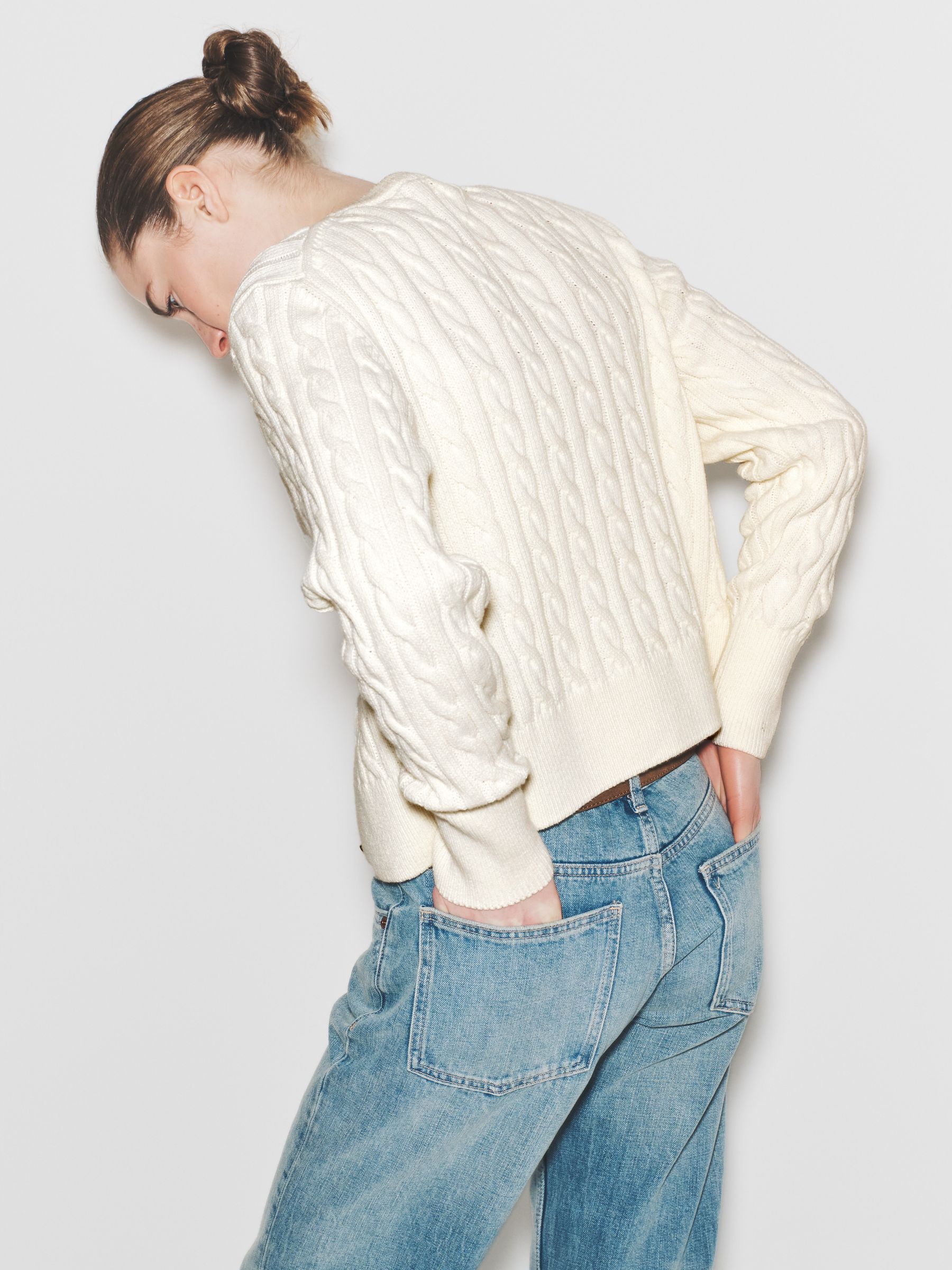 2 Pack Knitted Cable Cardigan Navy Blue/Cream - Image 2 of 6