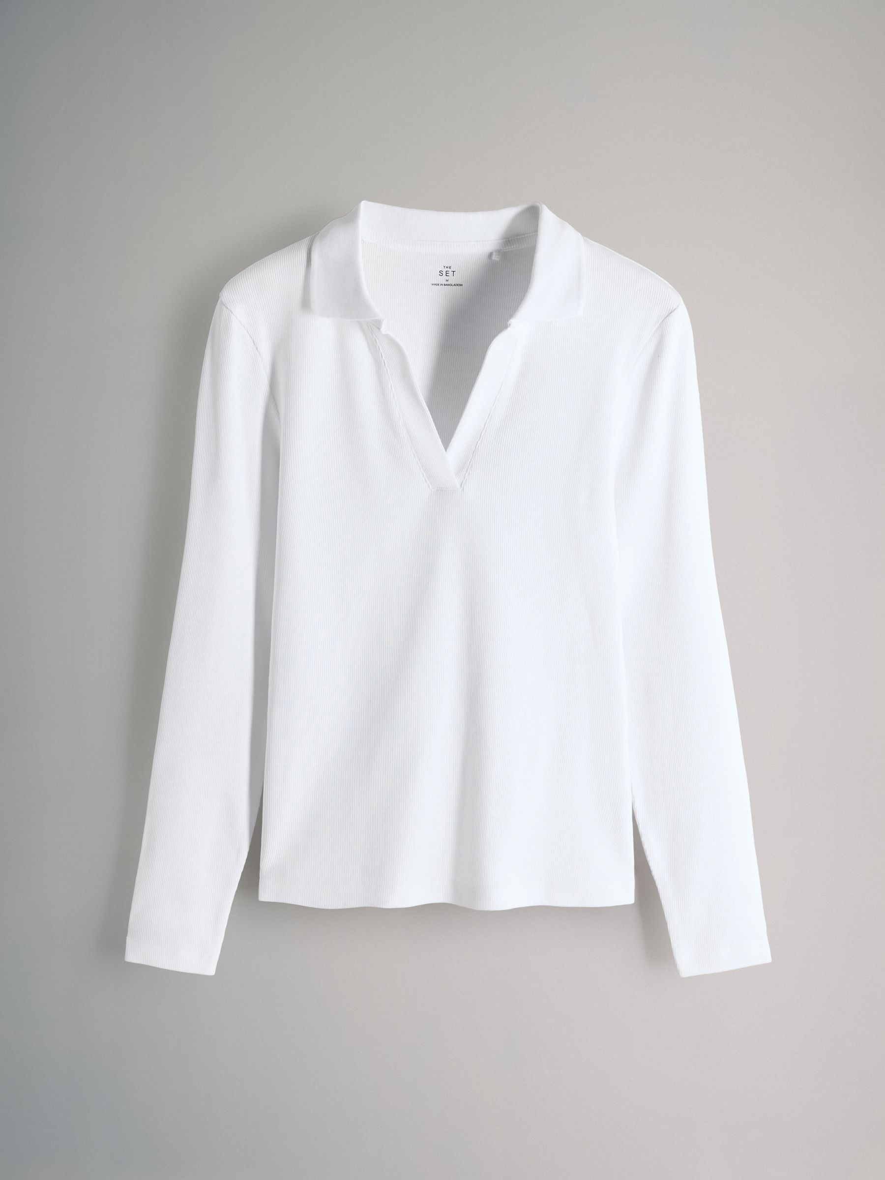 3 Pack Long Sleeve Ribbed Polo Shirts - Image 2 of 6