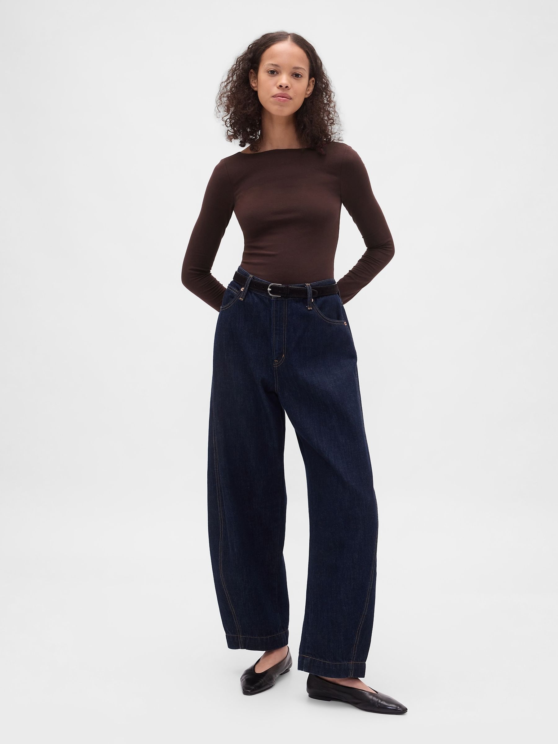 Blue CloseKnit Jersey Boat Neck Open-Back T-Shirt - Image 3 of 4