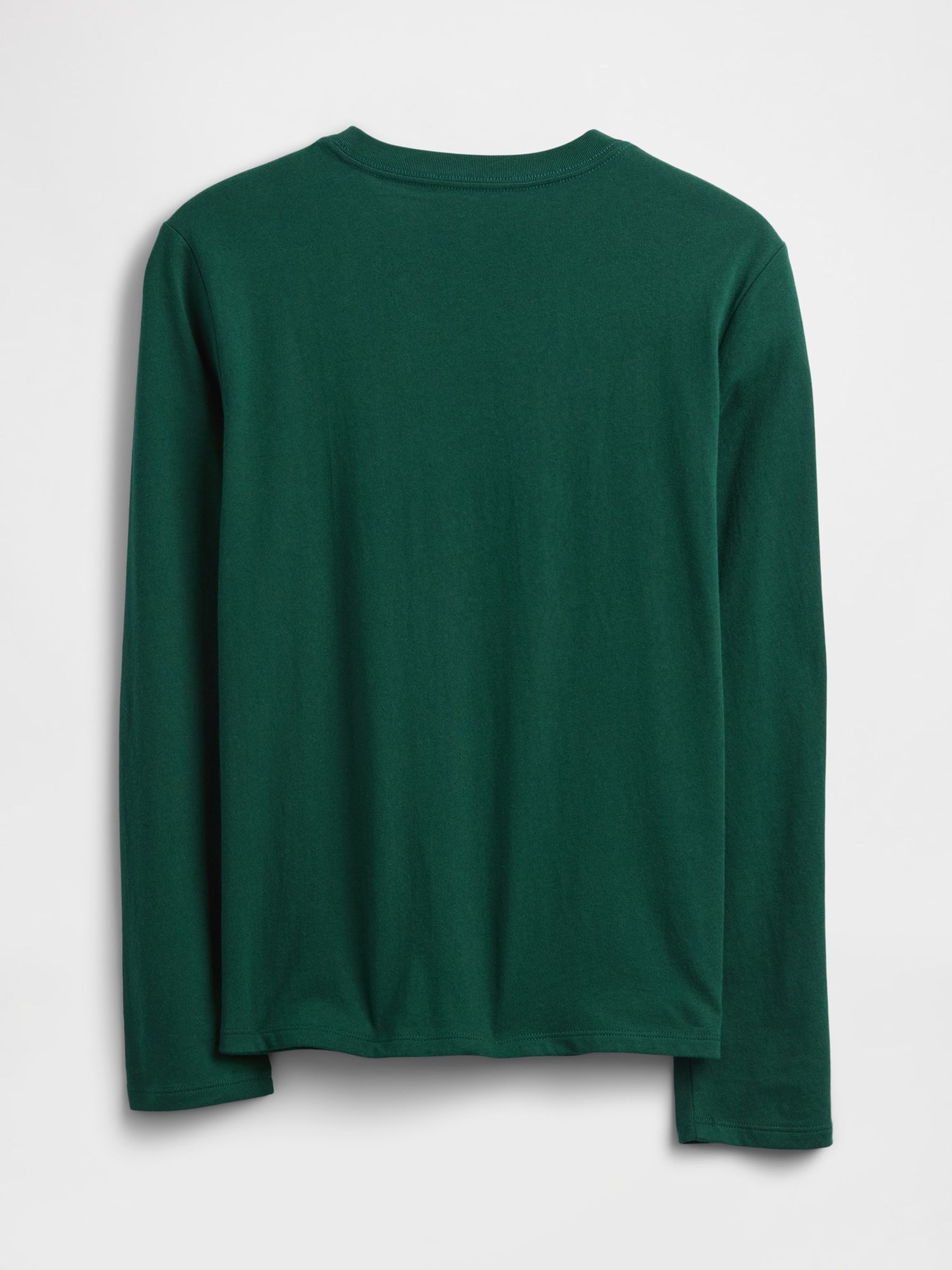 Green 100% Cotton Long Sleeve Graphics T-Shirt - Image 2 of 3