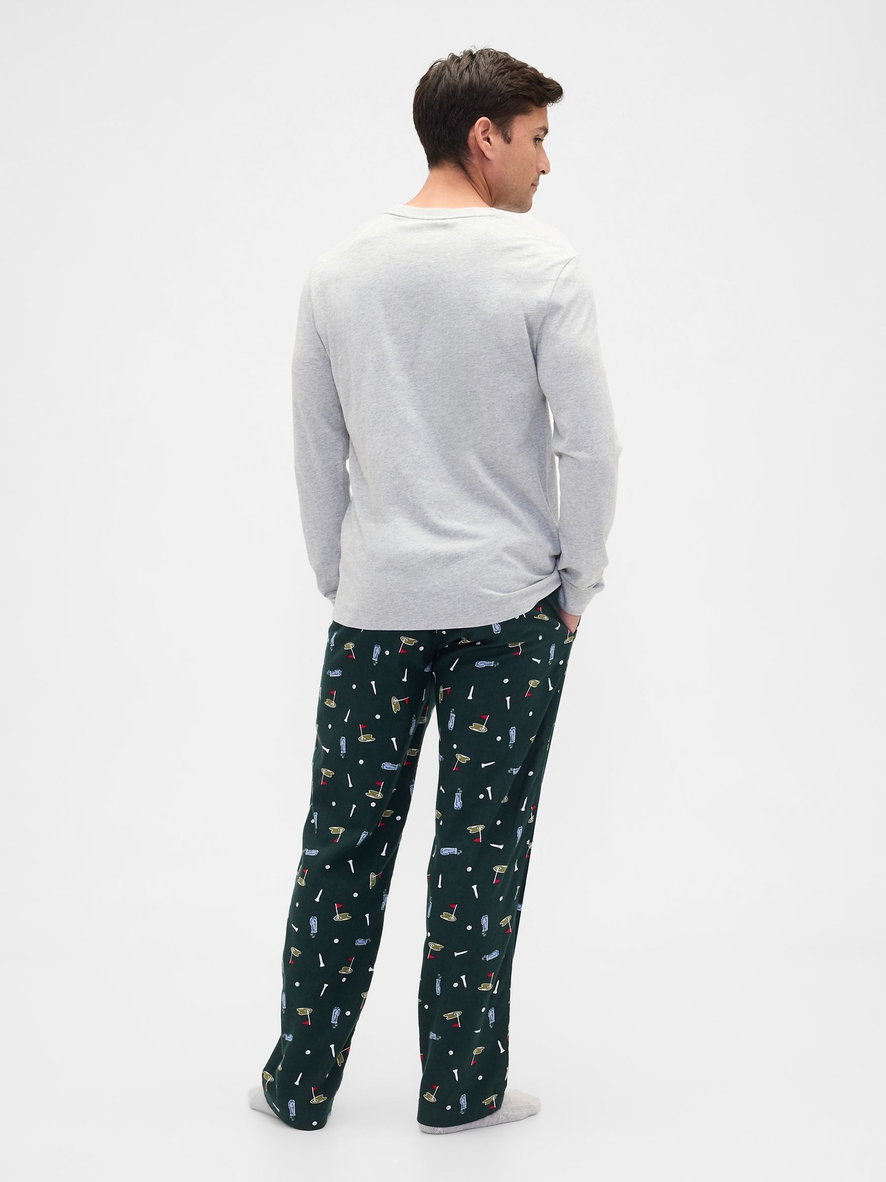 Black Relaxed Flannel Pyjama Trousers - Image 3 of 4