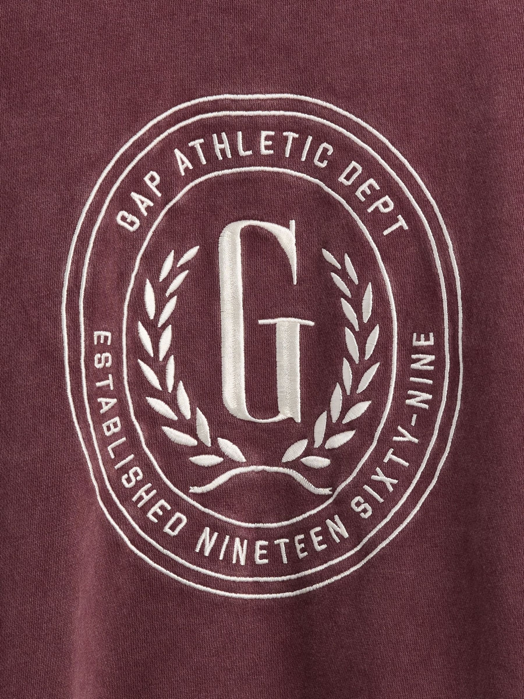 Burgundy Red Oversized VintageSoft Logo Sweatshirt - Image 4 of 4