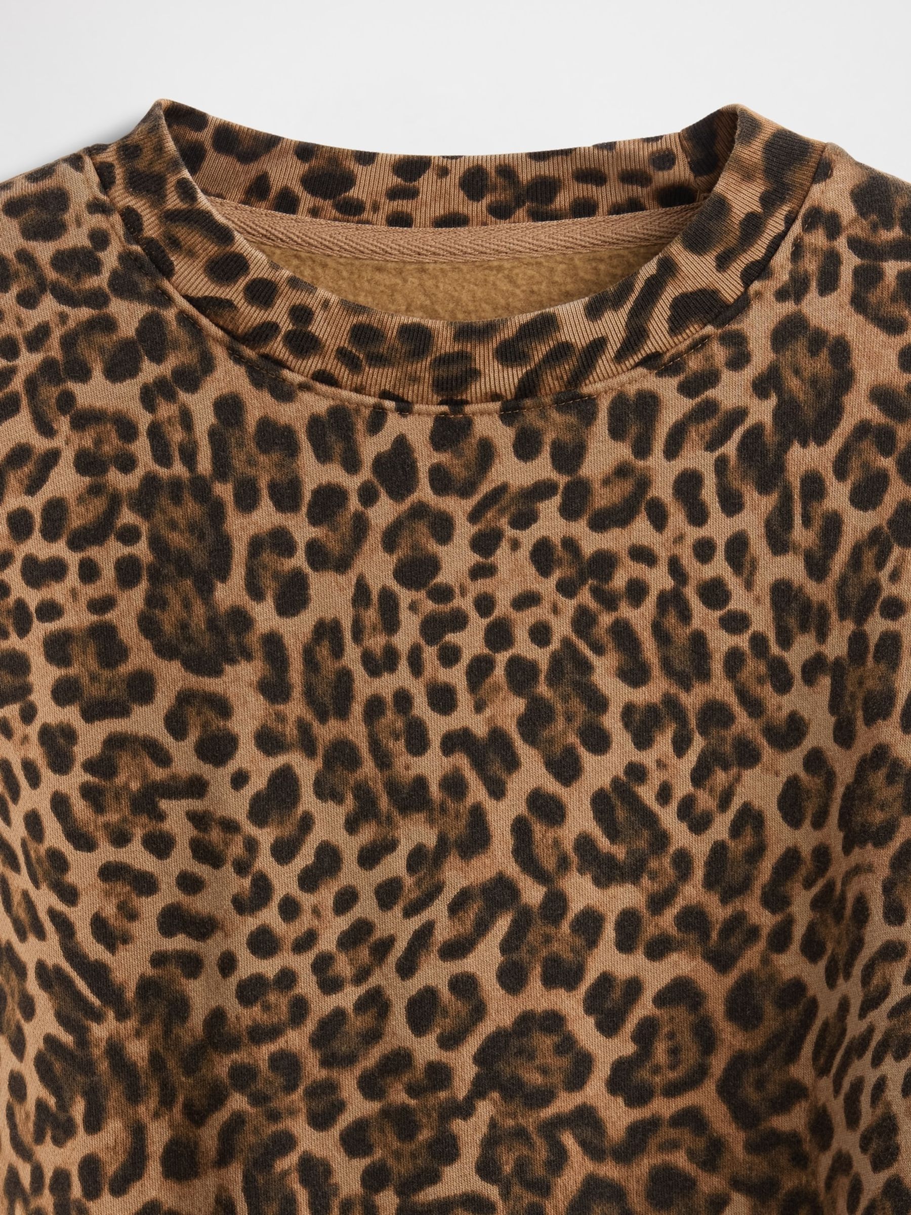 Brown Leopard VintageSoft Wedge Crew Neck Sweatshirt - Image 2 of 2