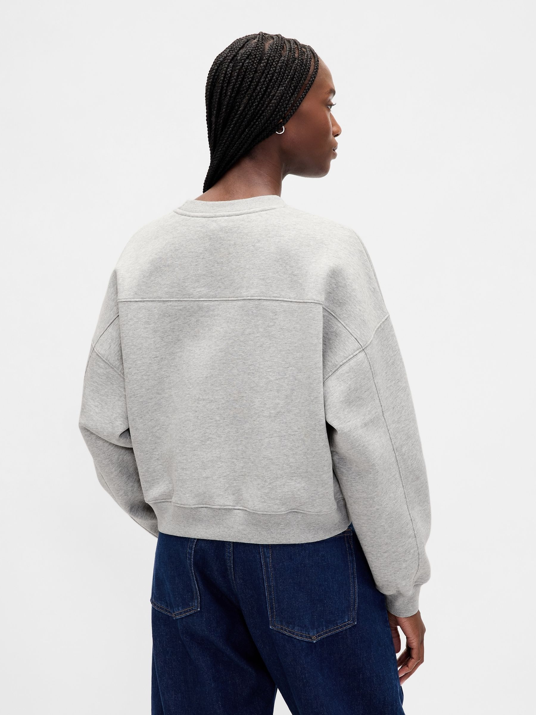 Grey VintageSoft Logo Wedge Sweatshirt | Gap