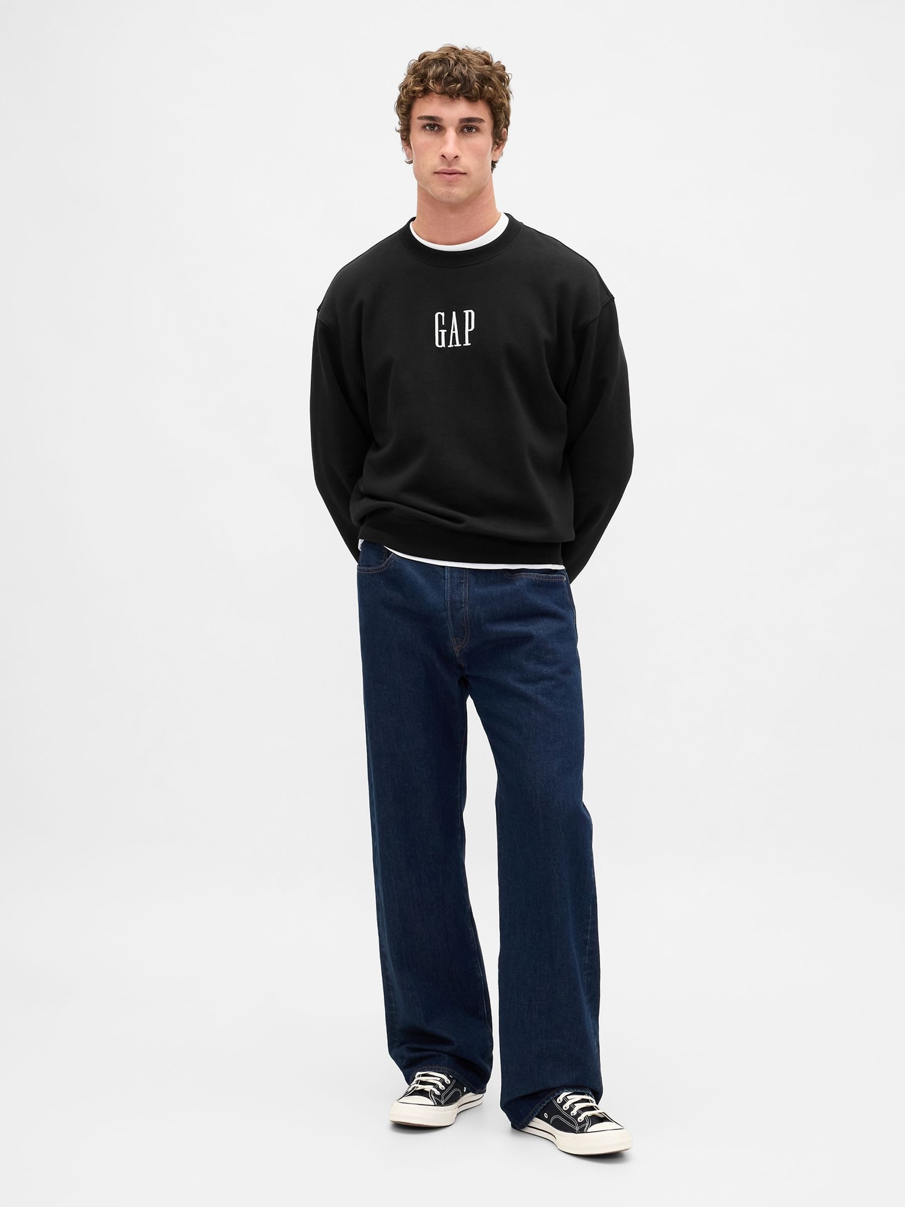 Black Heavyweight Oversized Logo Sweatshirt - Image 3 of 4