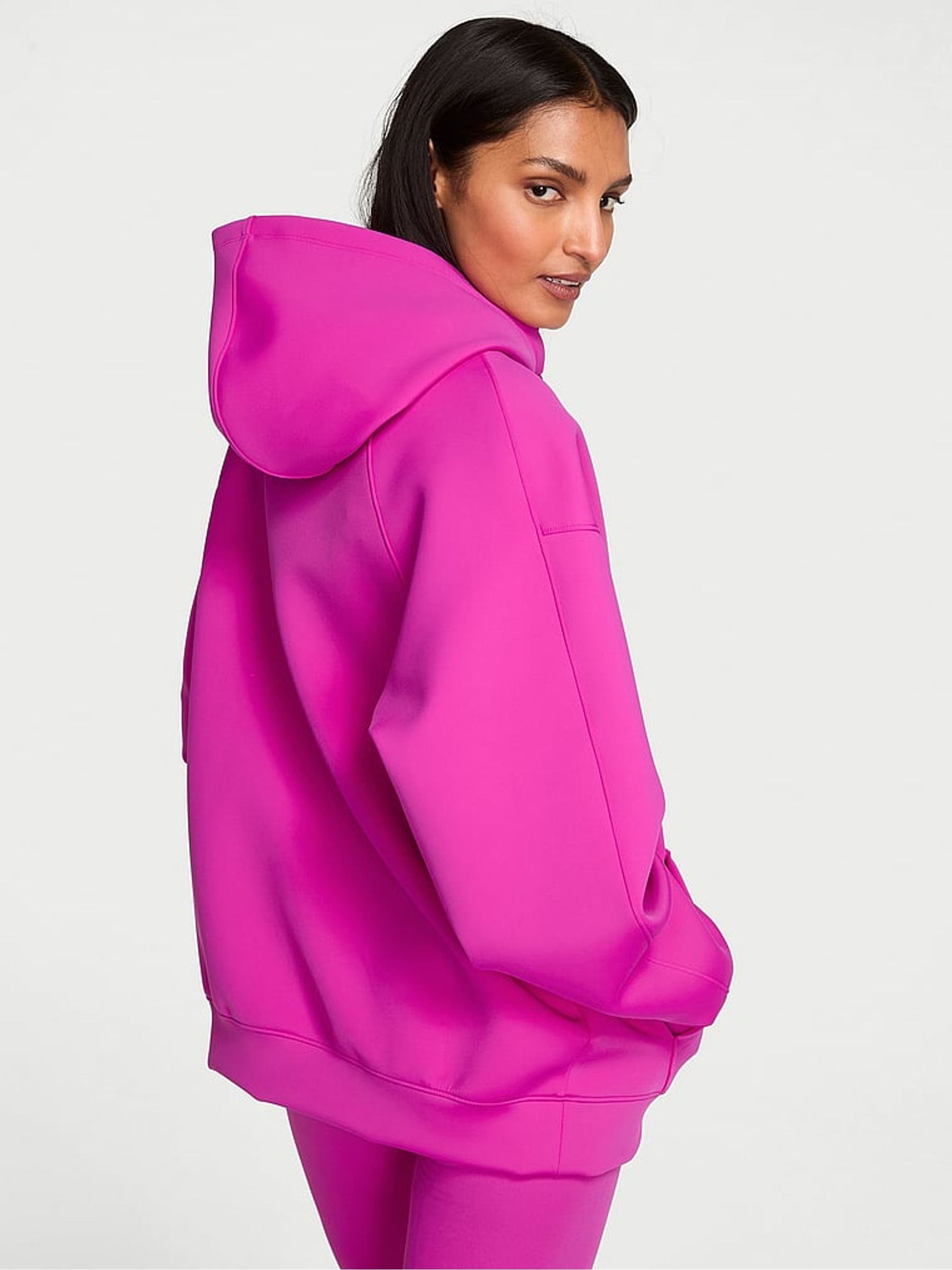 Berrylicious Purple Scuba Oversized Hoodie - Image 2 of 3