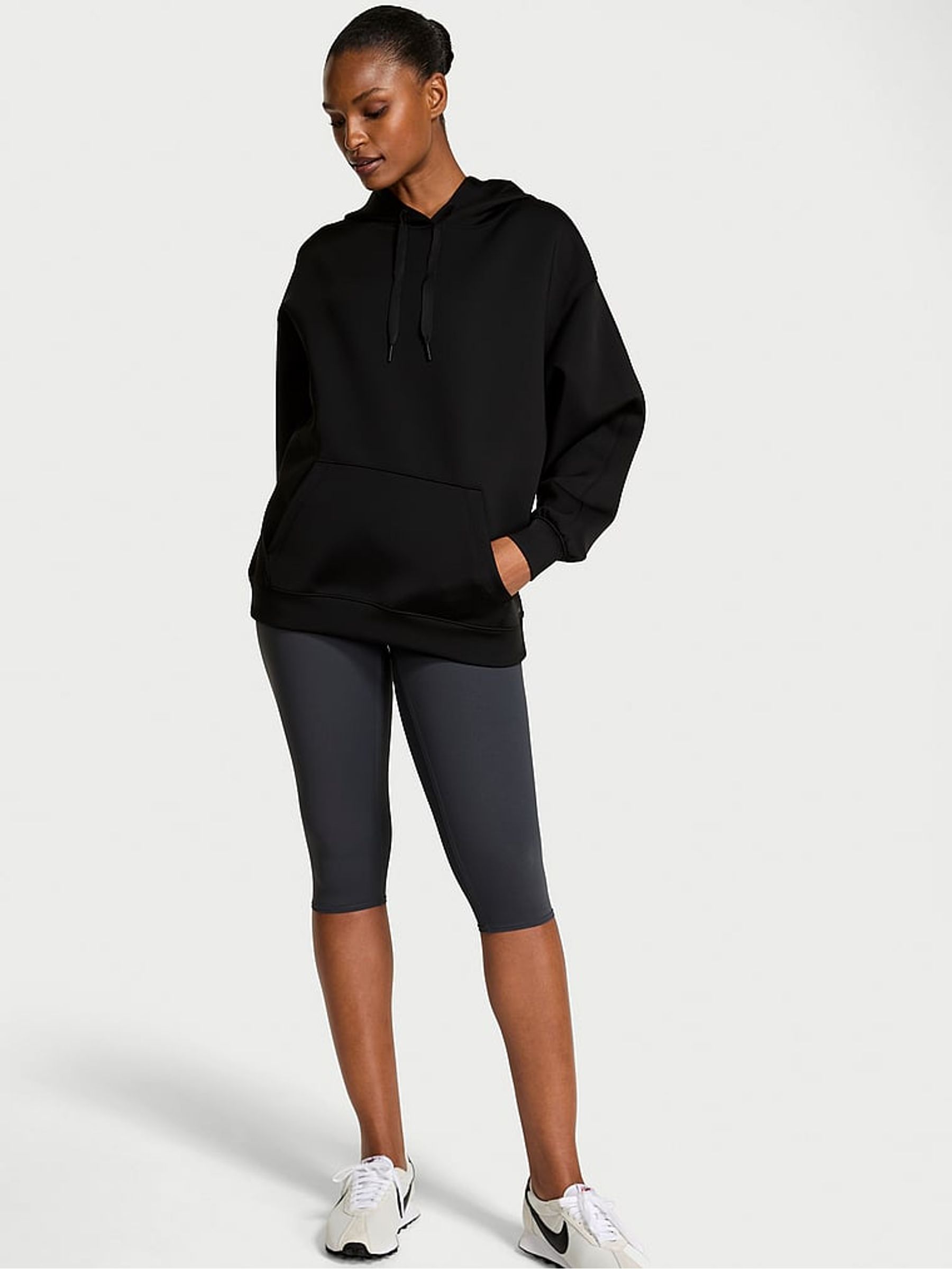 Black Scuba Oversized Hoodie - Image 1 of 2