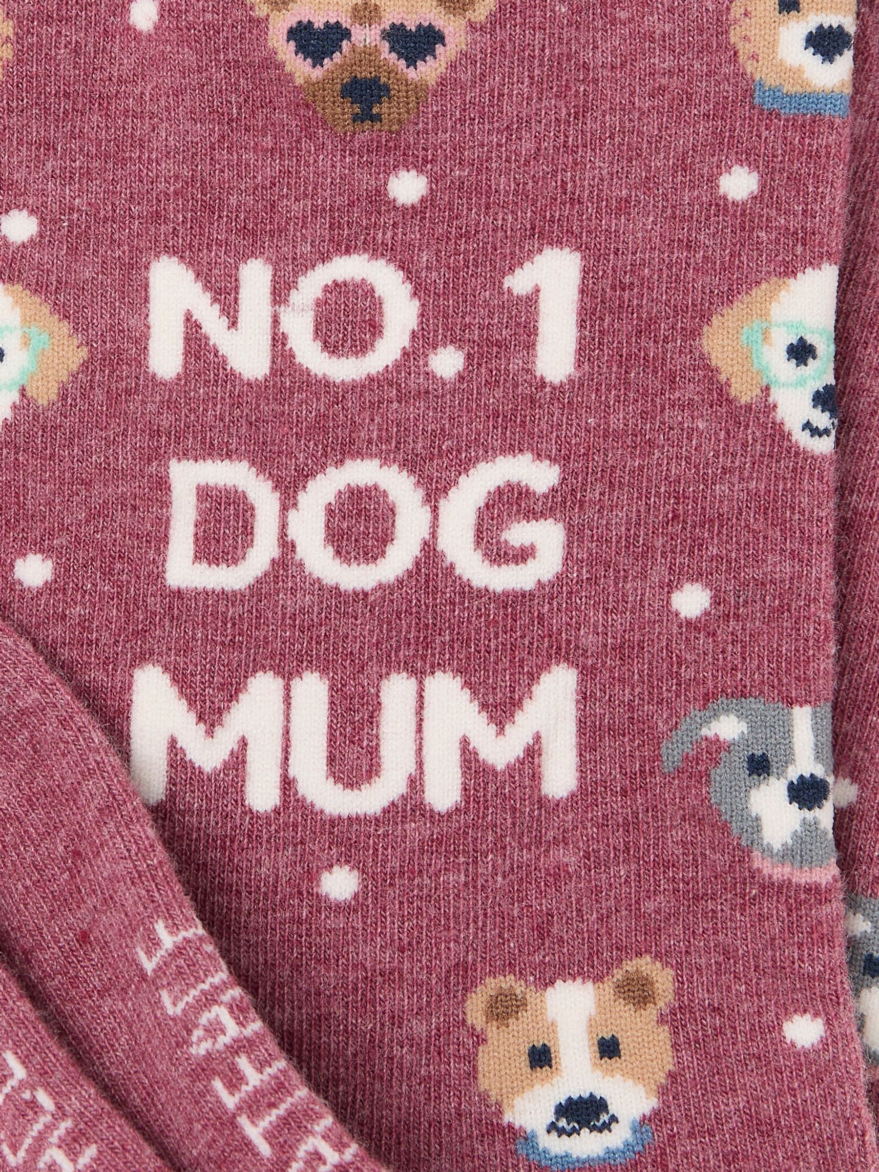 Berry Pink Dog Mum Socks - Image 2 of 2
