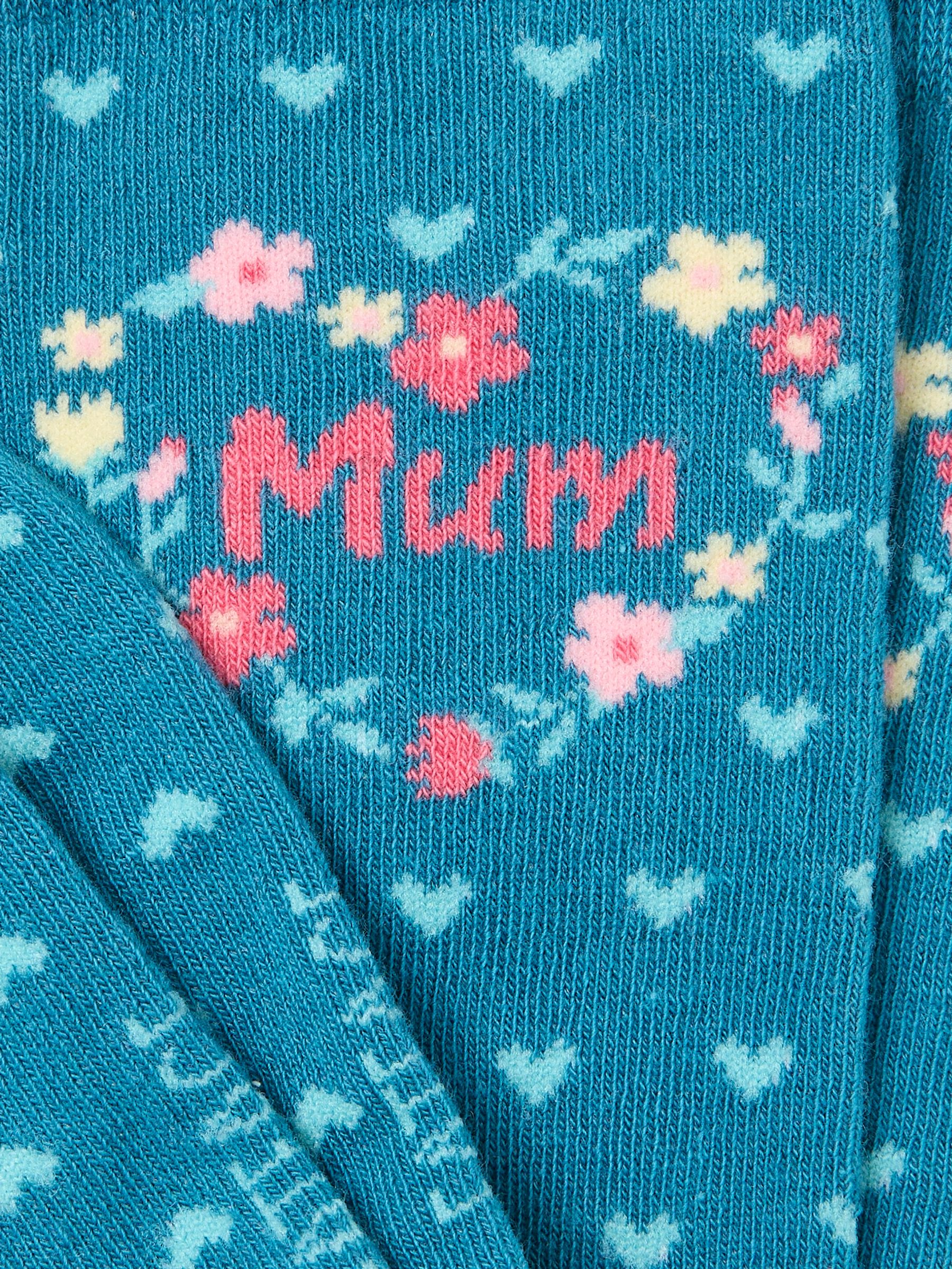 Teal Blue Mum Socks - Image 2 of 2
