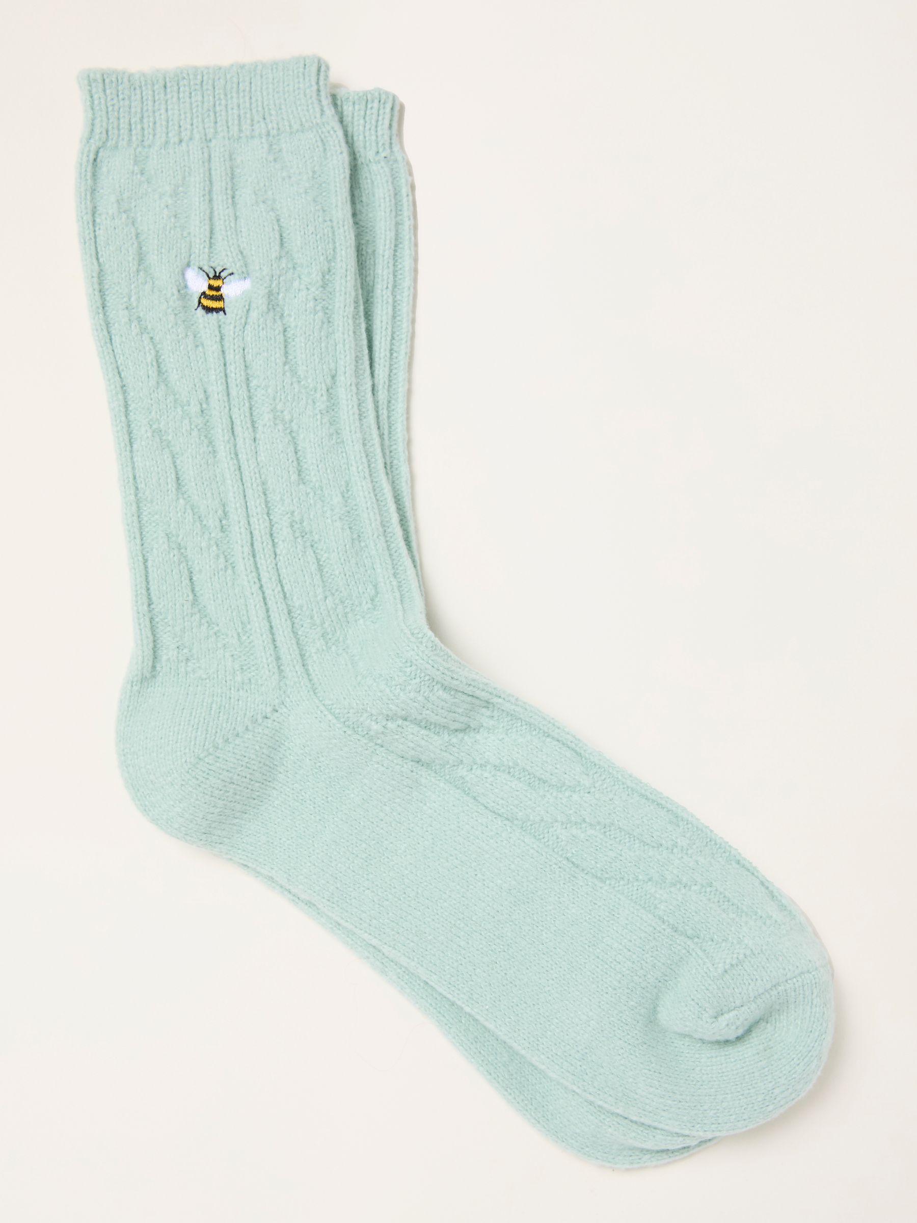 Lilac Purple Super Soft Embroidered Socks - Image 1 of 2