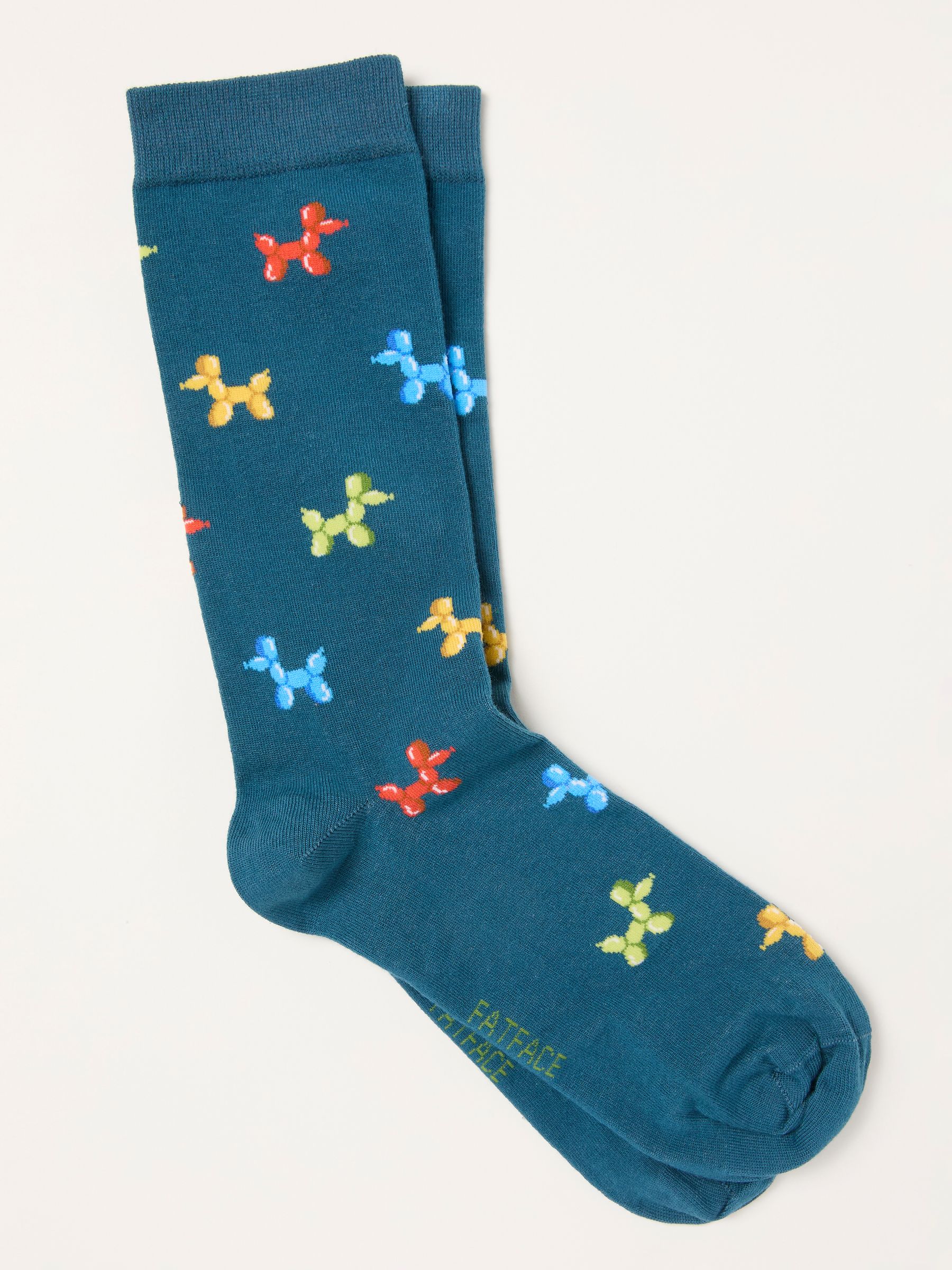 Teal Blue Balloon Dog Socks - Image 1 of 2