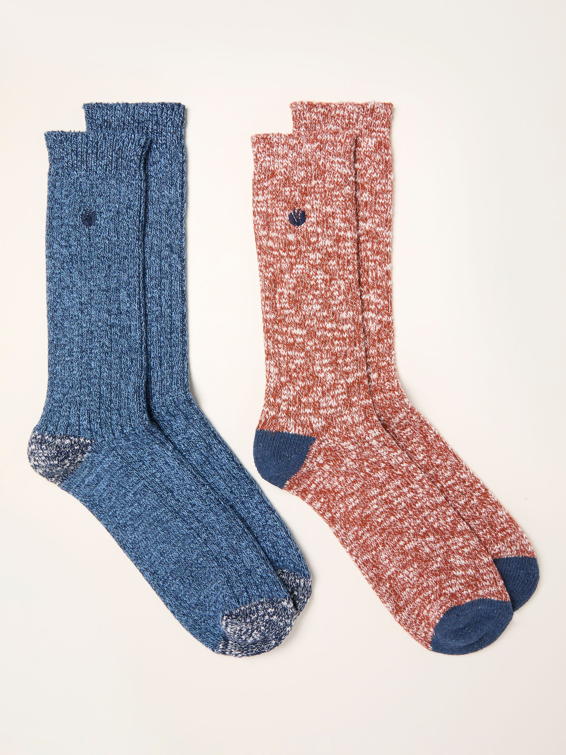 Orange 2 Pairs of Boot Socks - Image 2 of 2