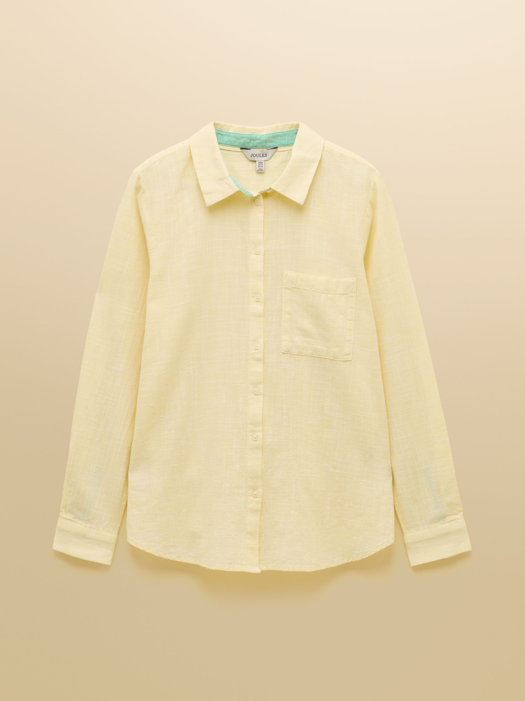 Ida Yellow Puppytooth Long Sleeve Cotton Shirt - Image 7 of 7