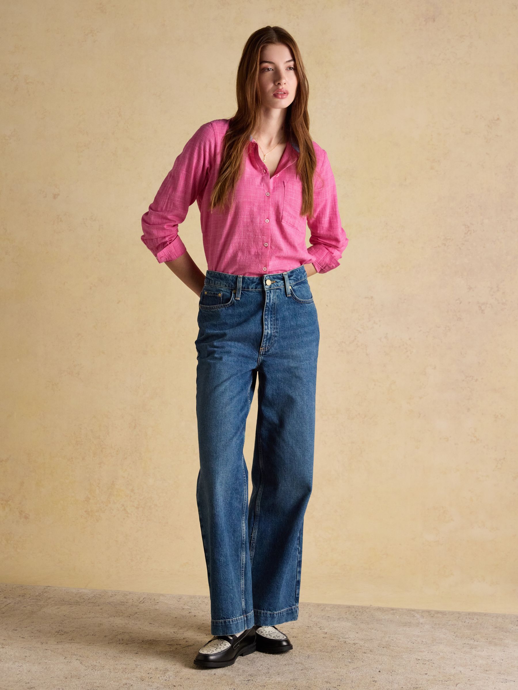 Ida Pink Long Sleeve Cotton Shirt - Image 3 of 8