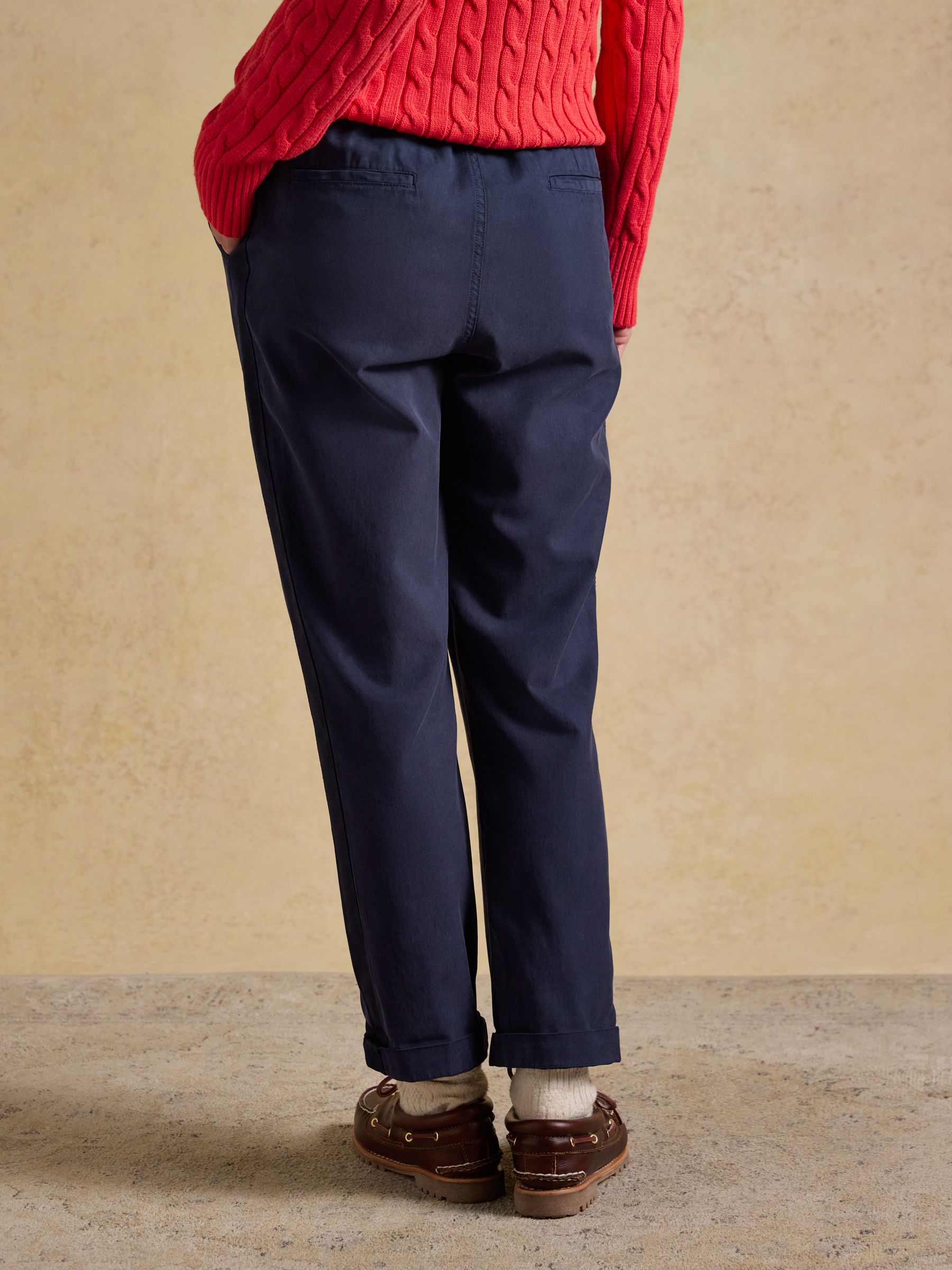 Navy Relaxed Chino Tapered Trousers - Image 2 of 6
