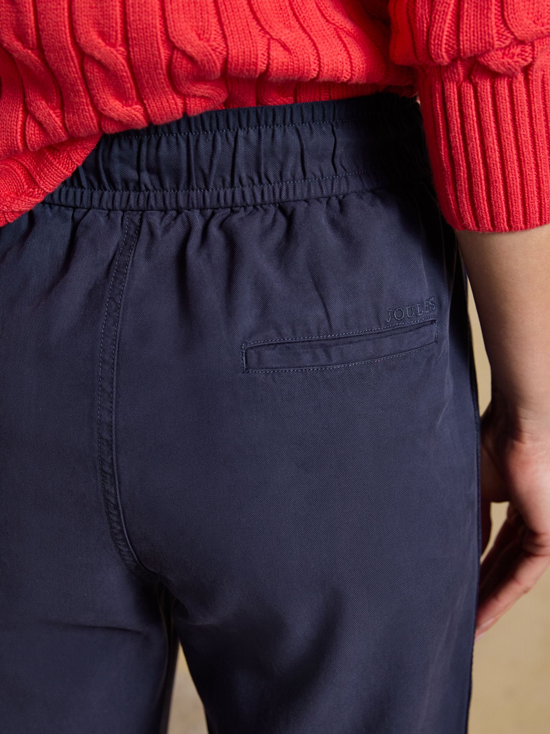 Navy Relaxed Chino Tapered Trousers - Image 5 of 6