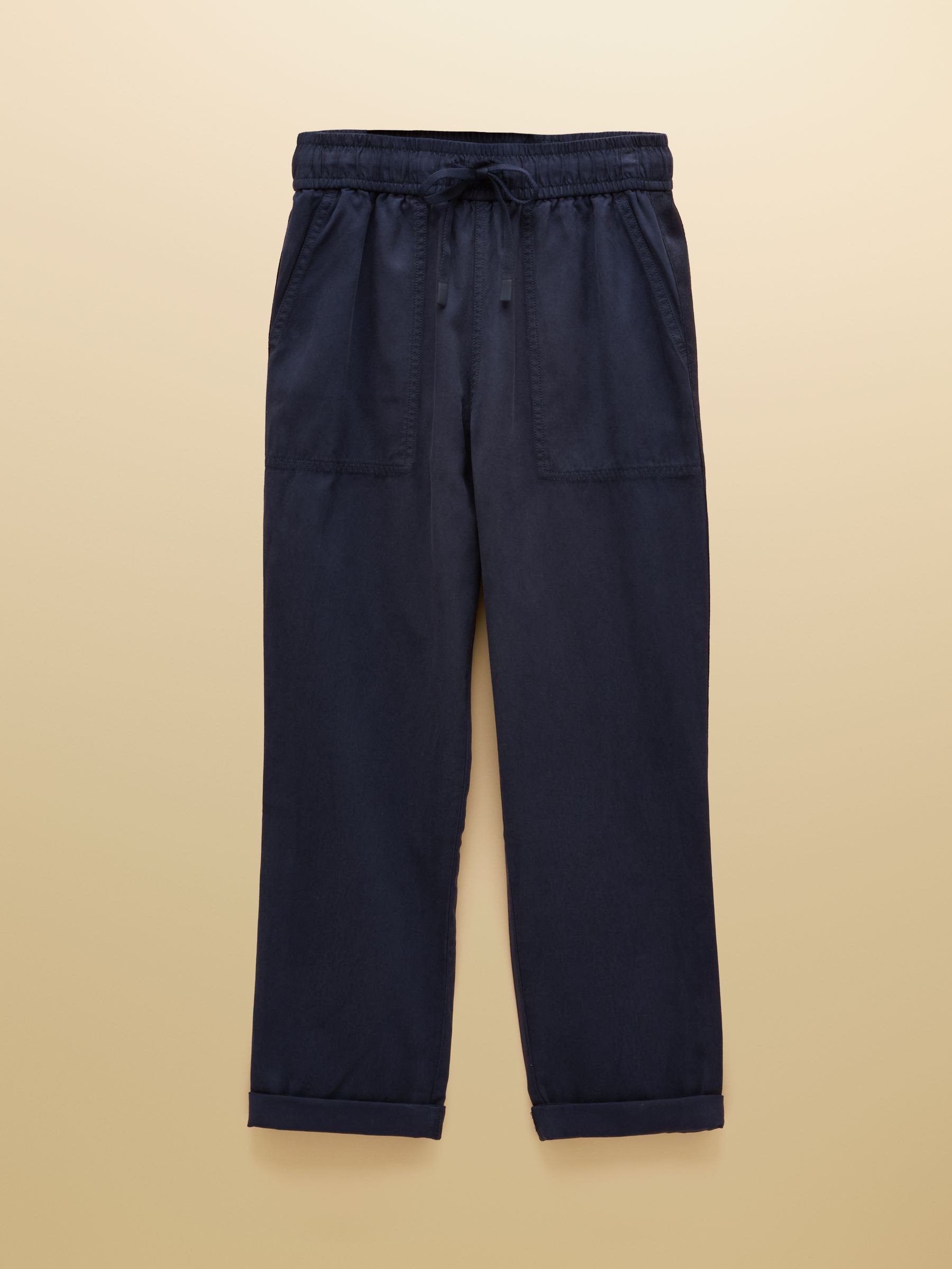 Navy Relaxed Chino Tapered Trousers - Image 6 of 6
