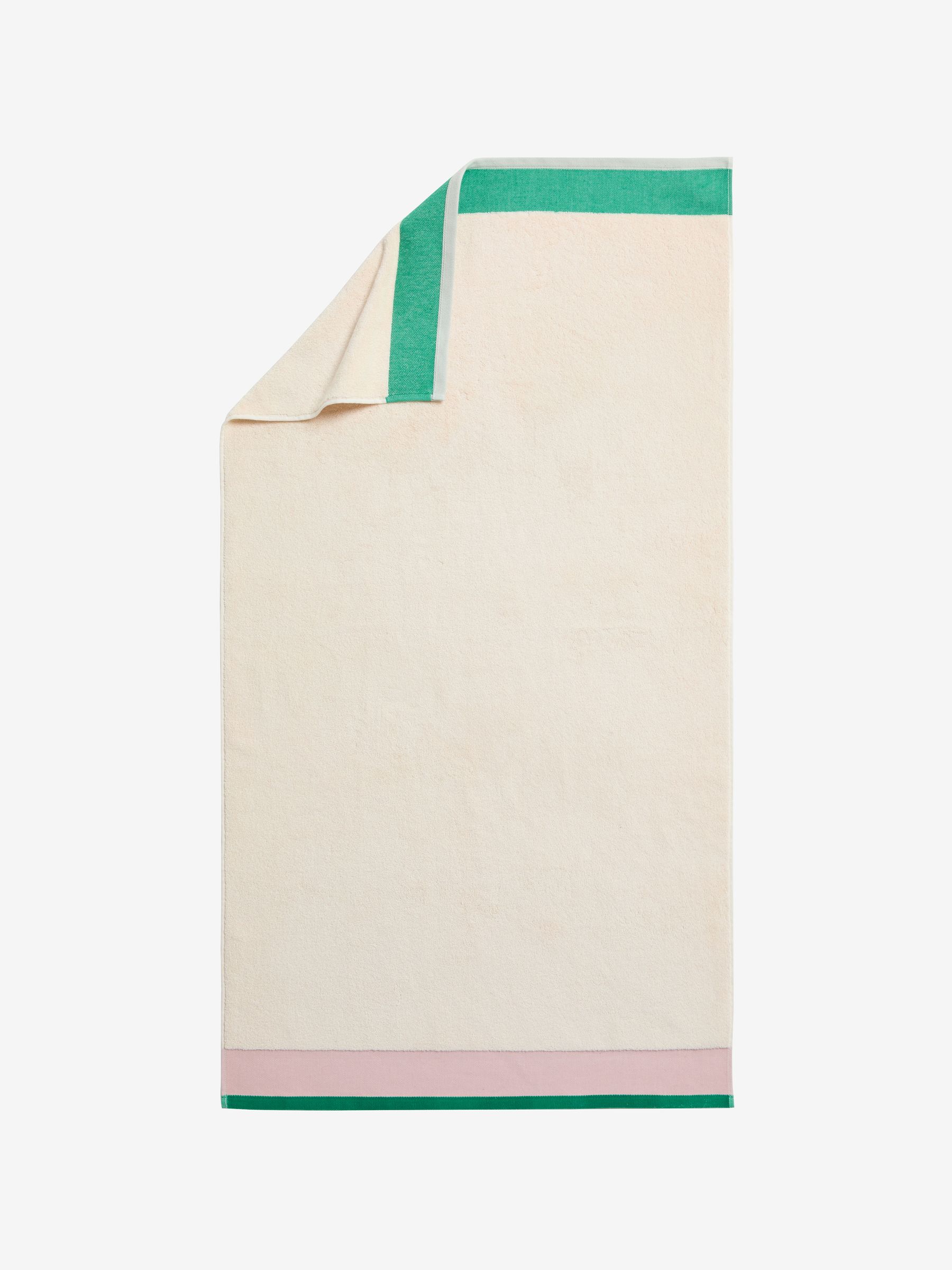 Dax Border Towel in Pink and Green - Image 4 of 5