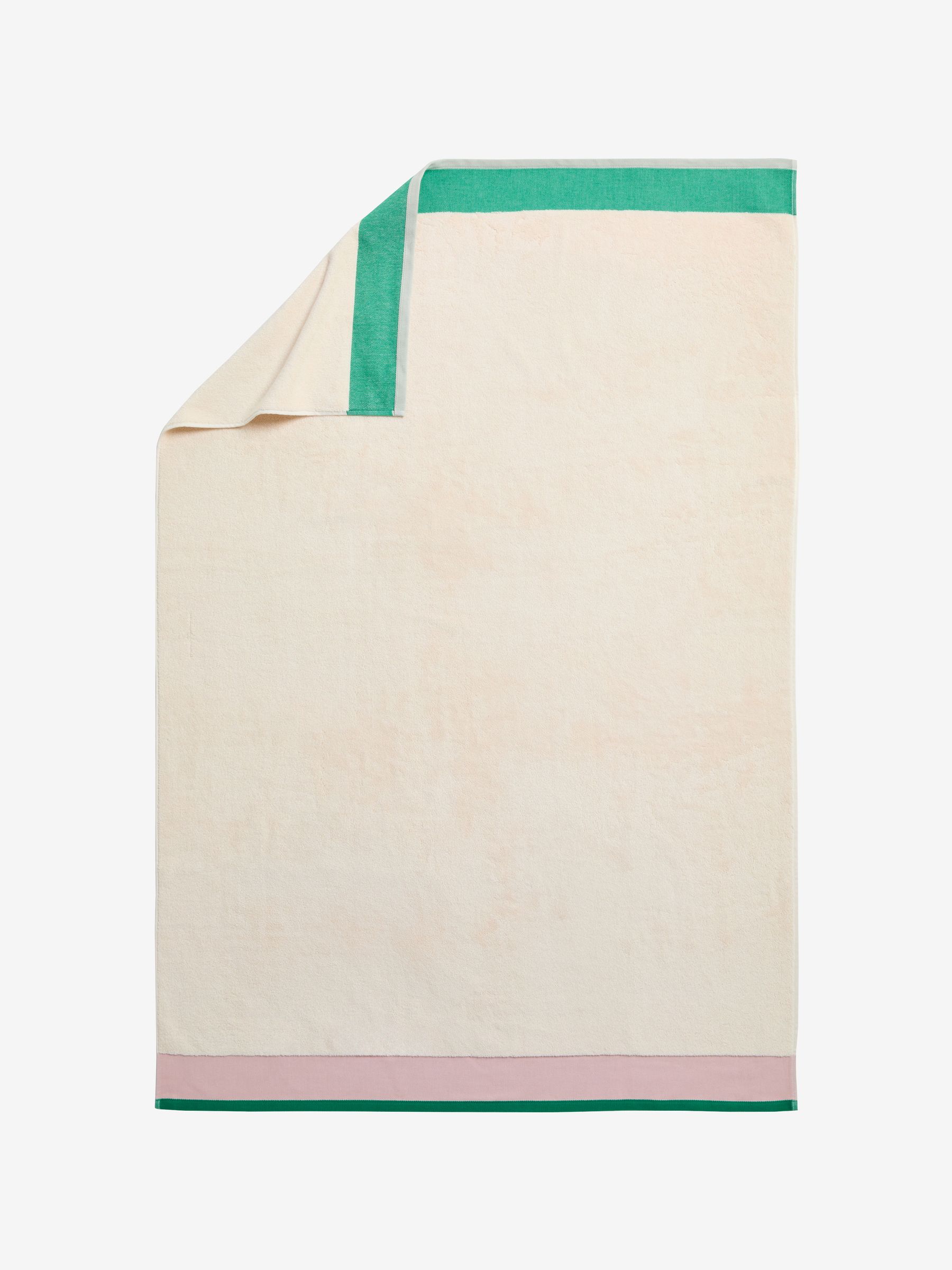 Dax Border Towel in Pink and Green - Image 5 of 5