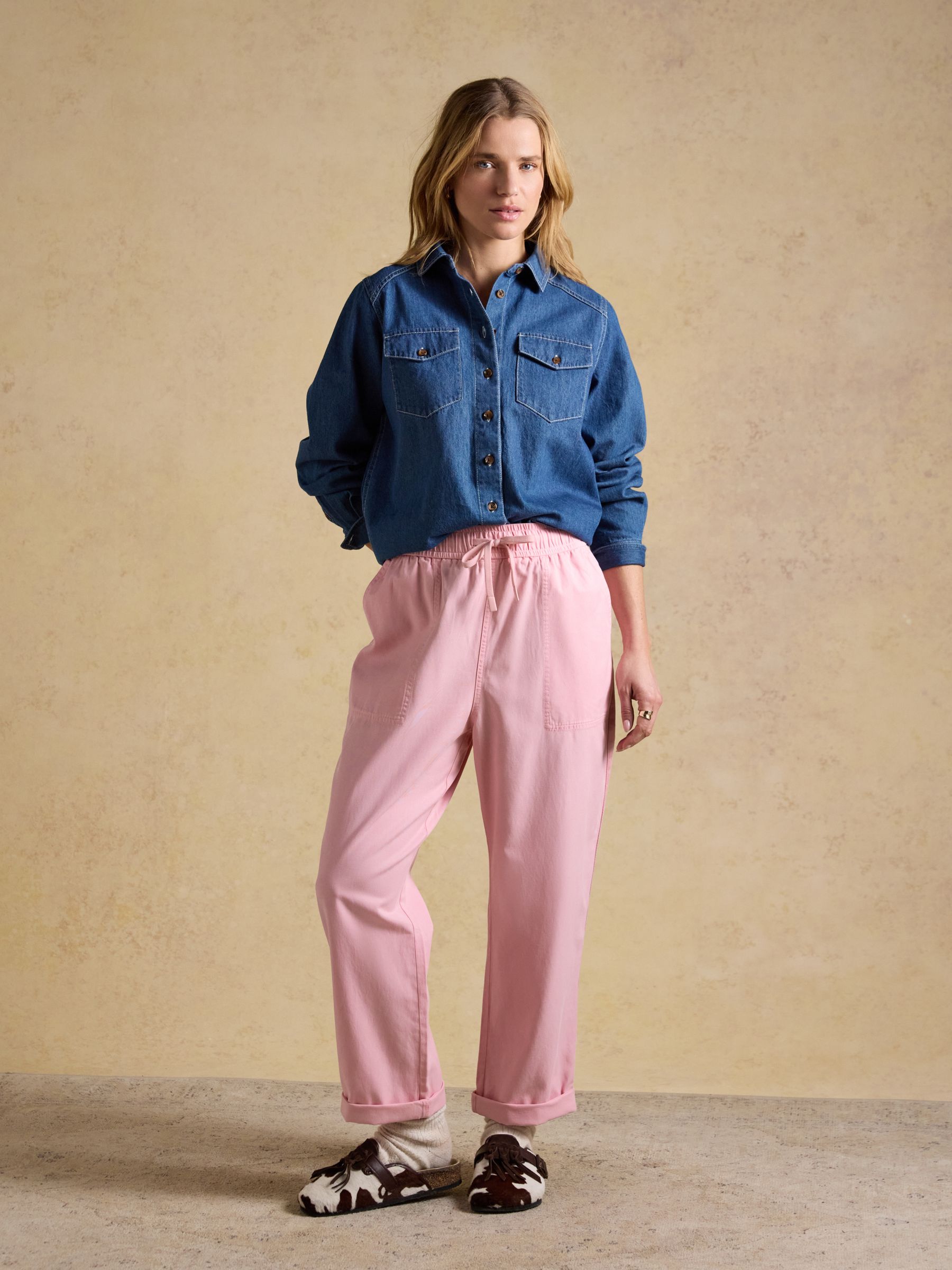 Pink Relaxed Chino Tapered Trousers - Image 4 of 8