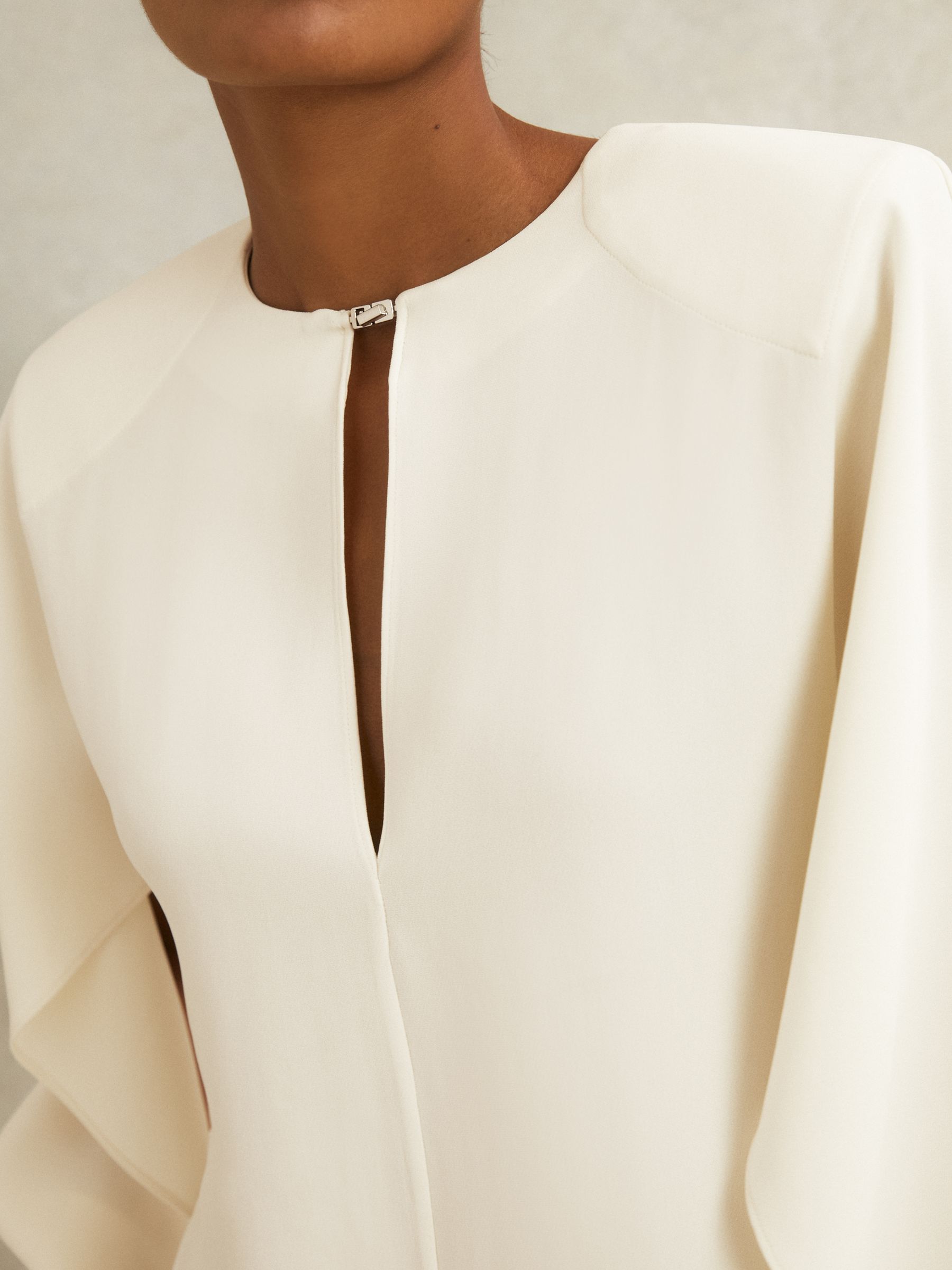 Atelier Crepe Turn-Lock Top in Cream - Image 4 of 7