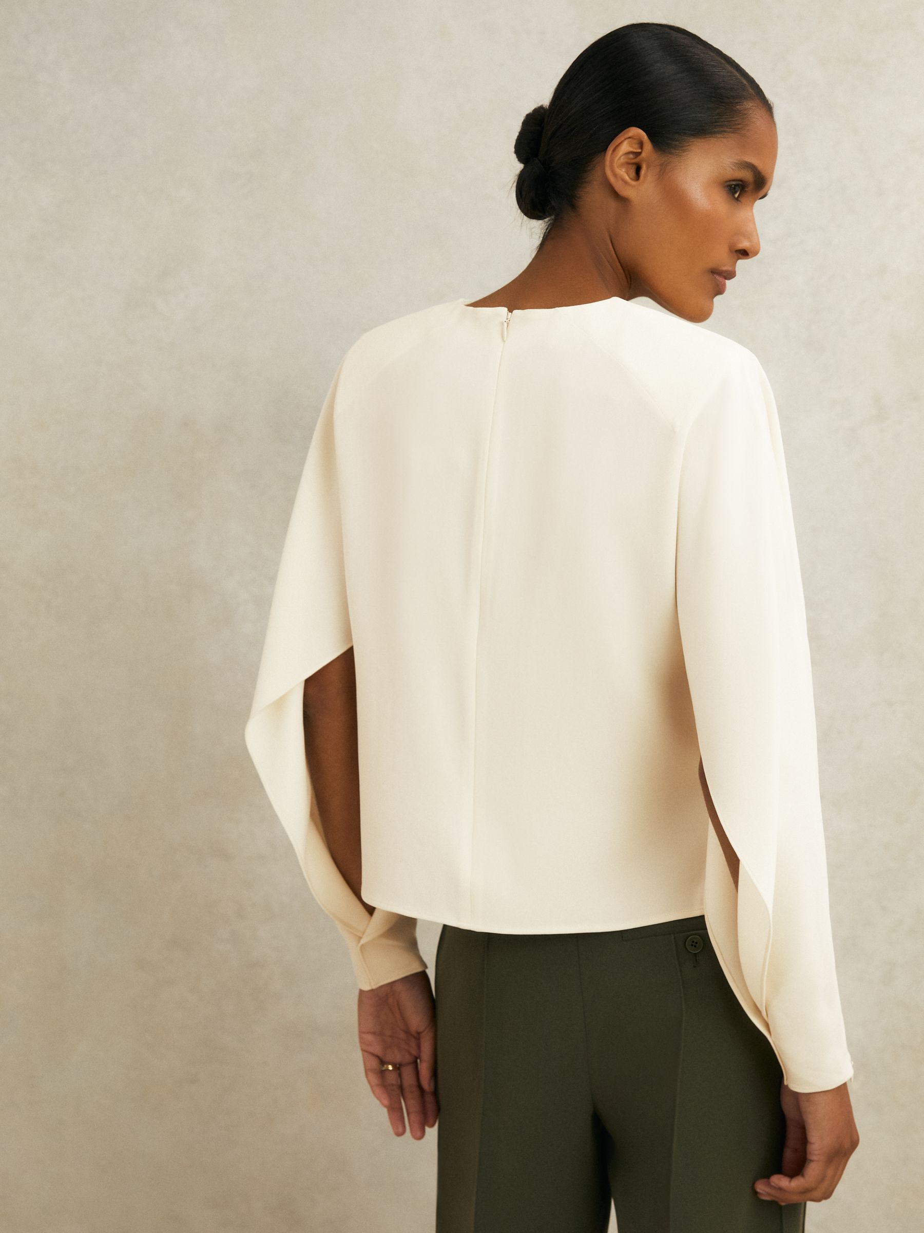 Atelier Crepe Turn-Lock Top in Cream - Image 6 of 7