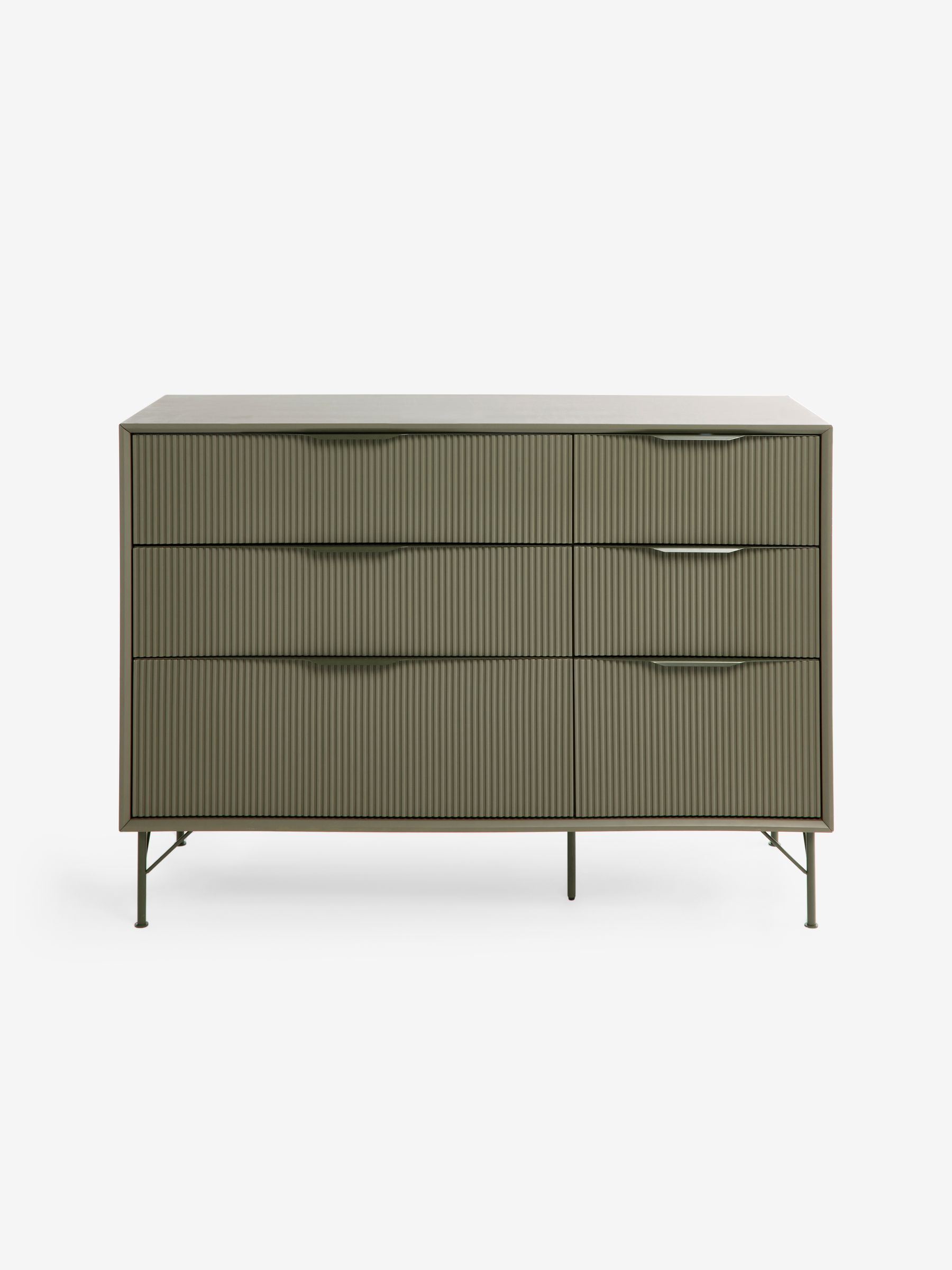 Elian 6 Drawer Wide Chest in Green - Image 4 of 5