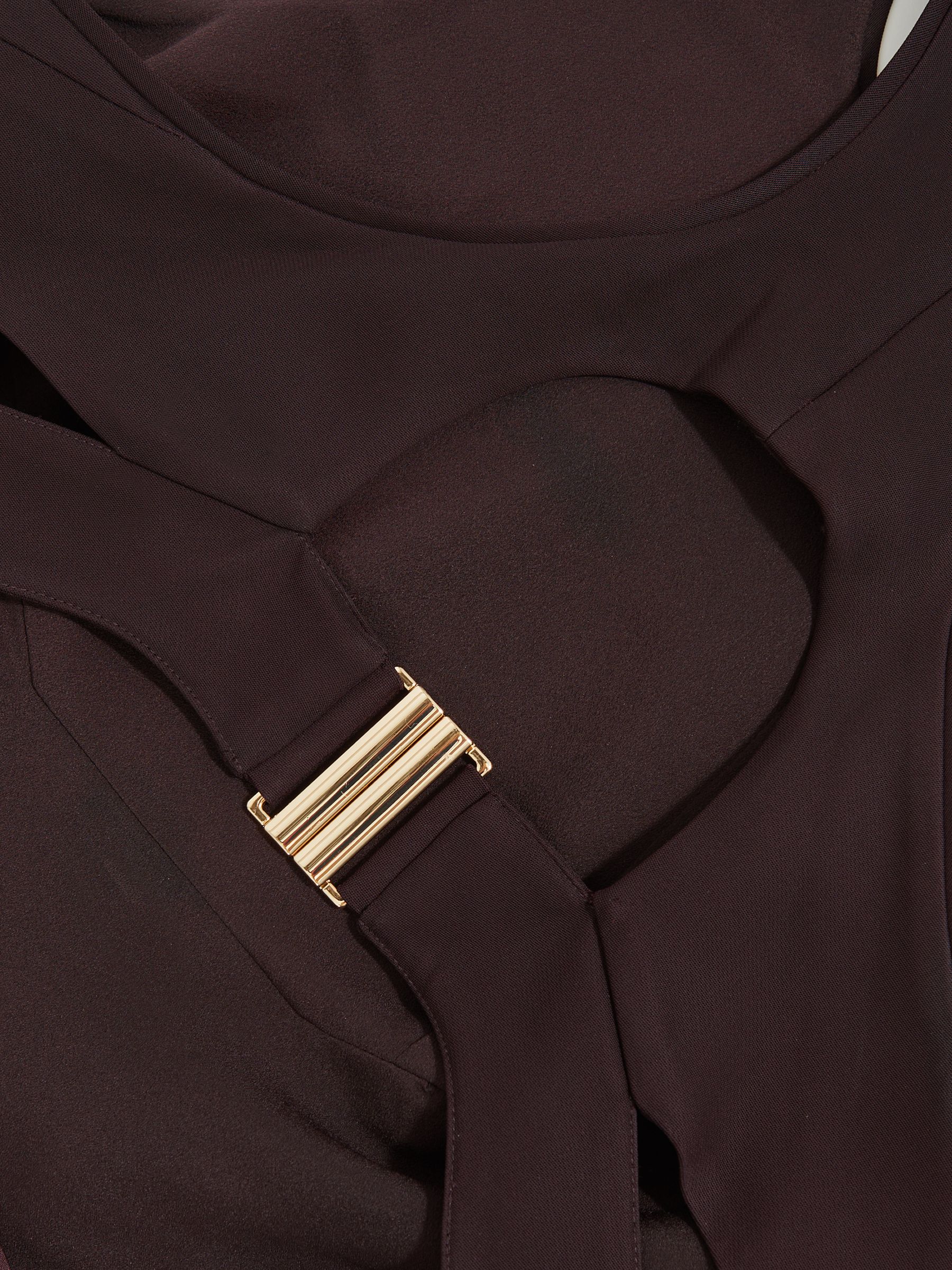 Cut-Out Racerback Maxi Dress in Burgundy - image 2
