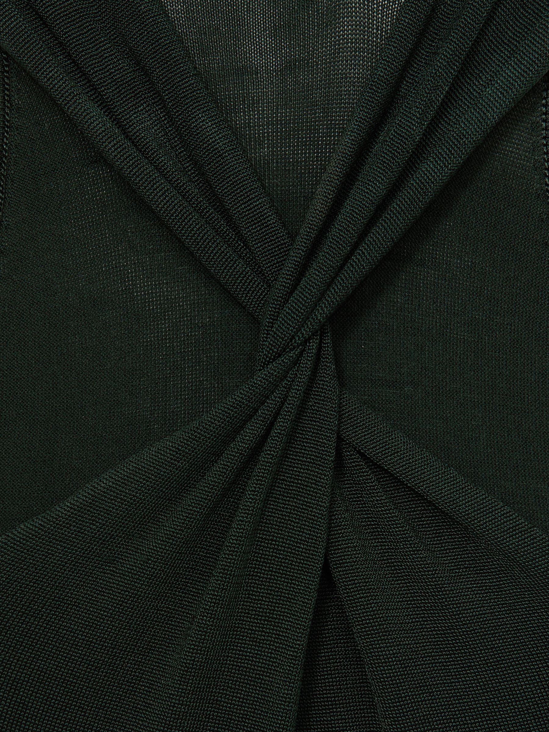 Petite Cut-Out Knitted Maxi Dress in Dark Green - image 4