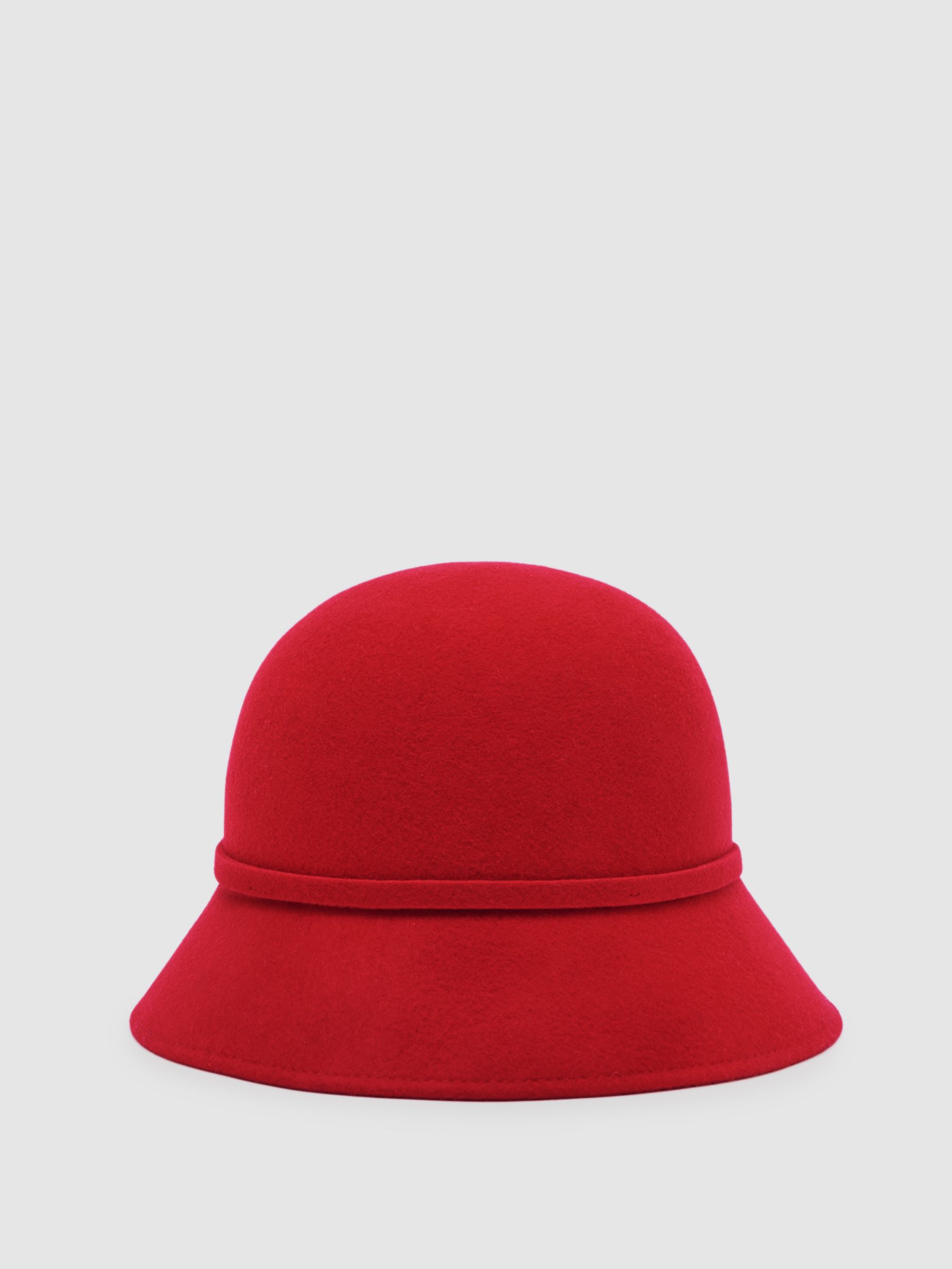 Felted-Wool Bucket Hat in Red - Image 3 of 4