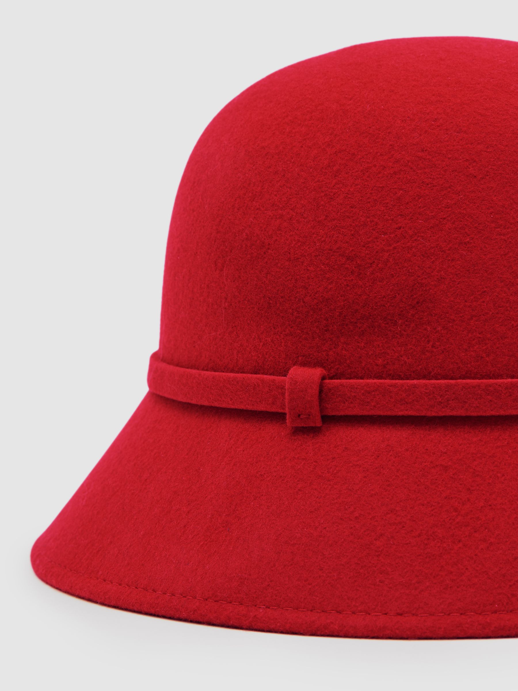 Felted-Wool Bucket Hat in Red - image 2