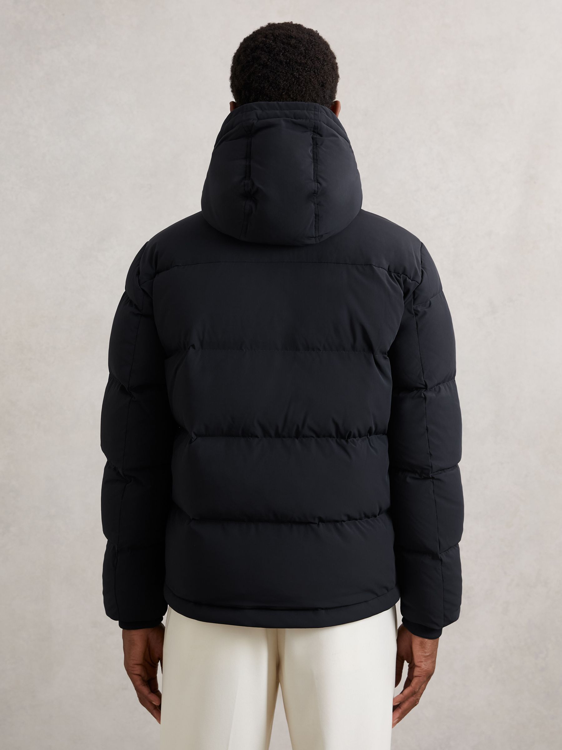 Quilted Zip-Through Puffer Jacket in Navy - Image 6 of 7